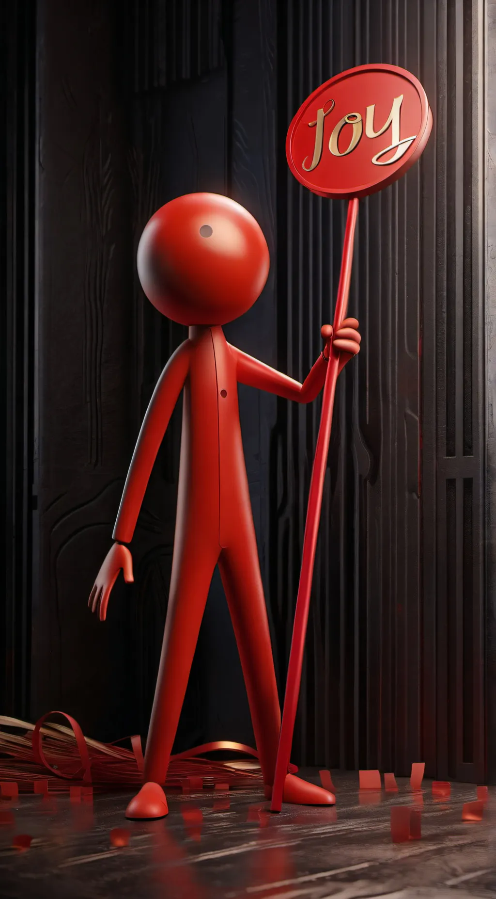 ai character: red background