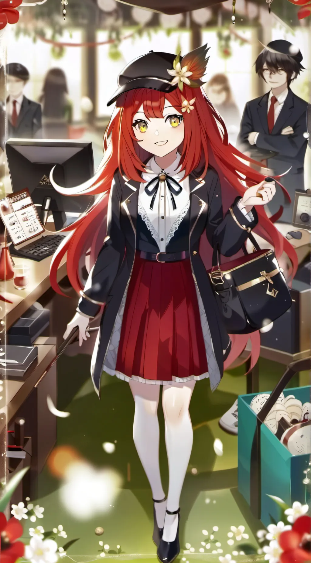ai character: Cherry background