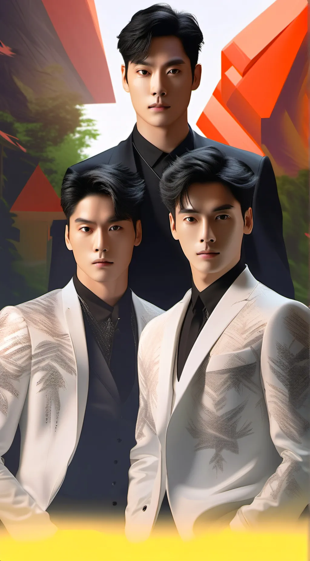 ai character: min, hyun, kwon background