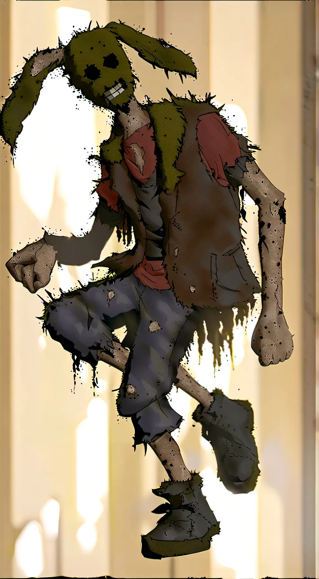 ai character: spring trap background
