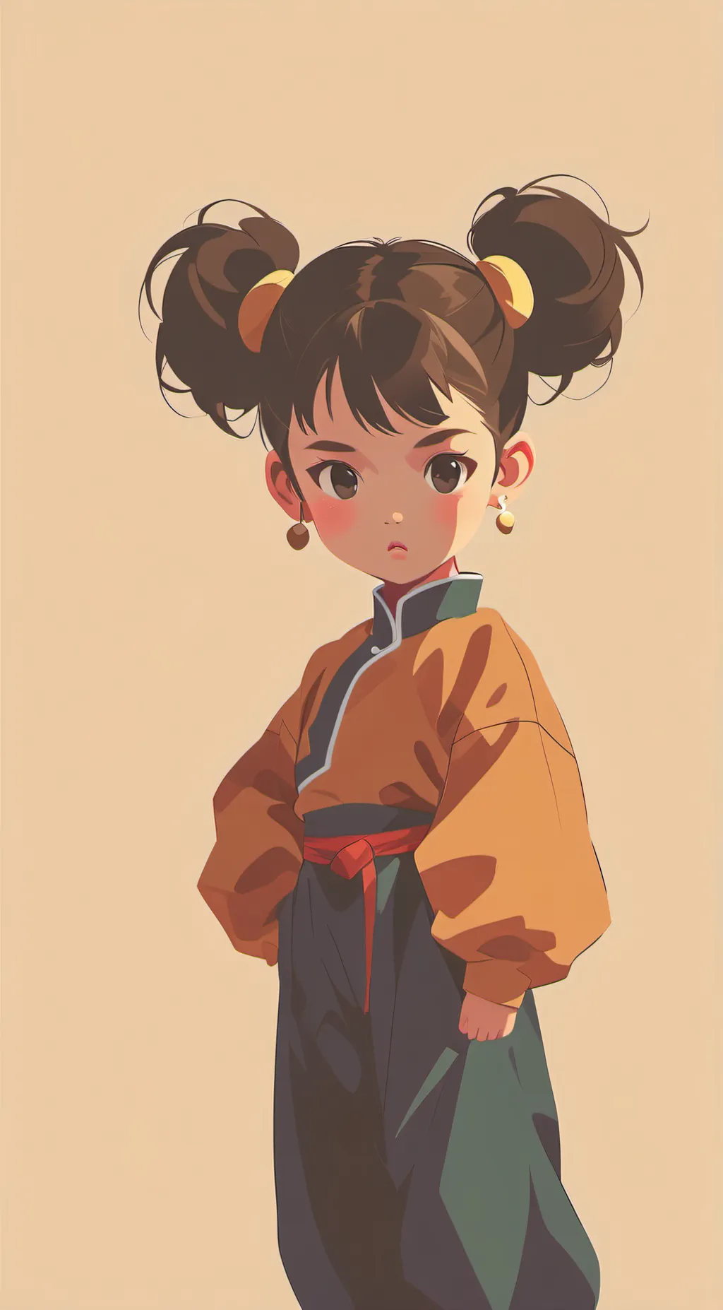 ai character: kid Chun-Li  background
