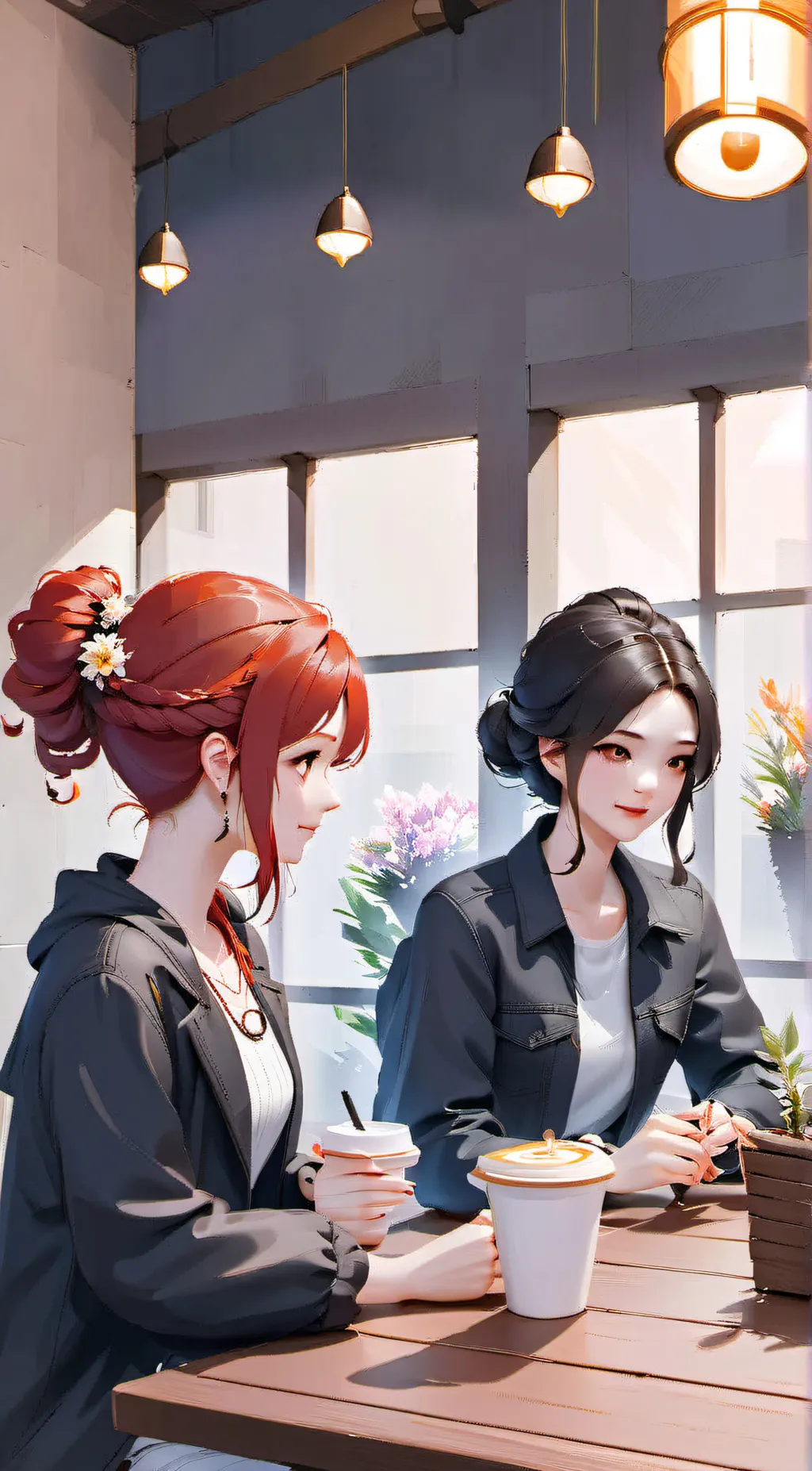 ai character: Kaitlyn & Aria background