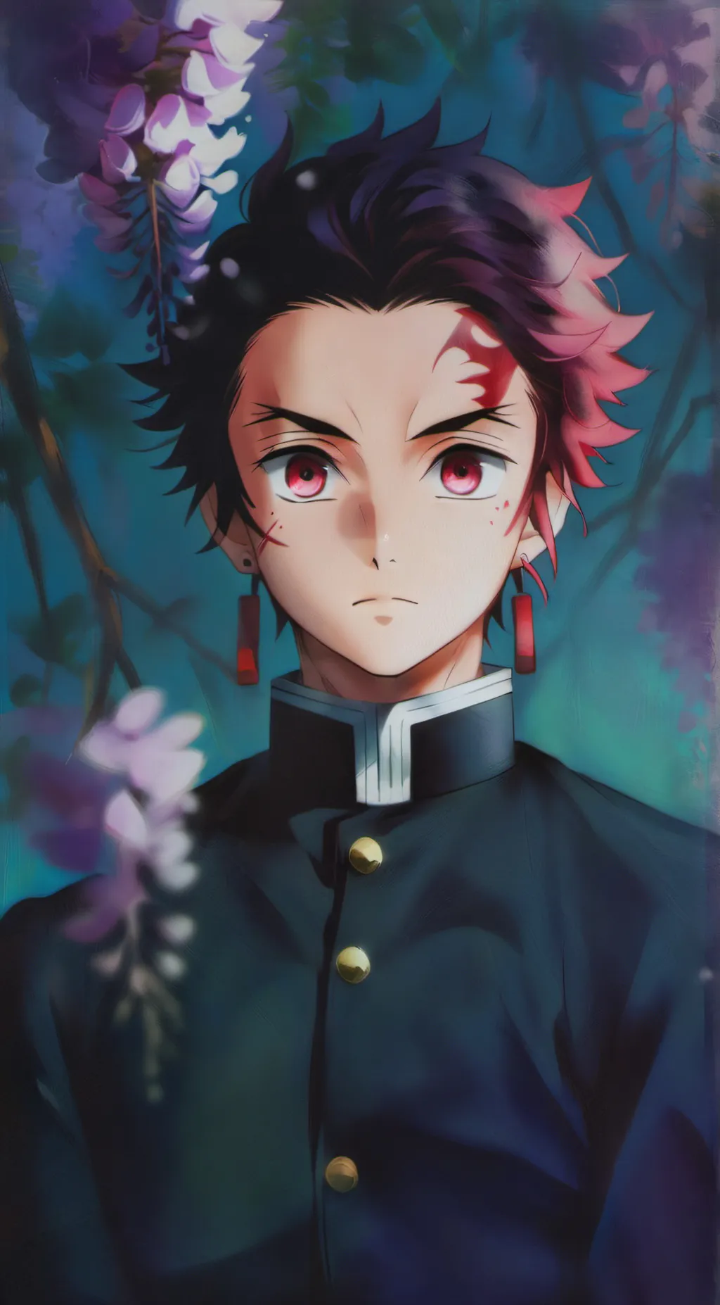 ai character: Tanjiro Kamado  background
