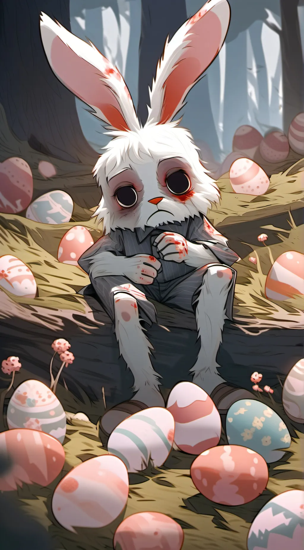 ai character: The Reapster Bunny background