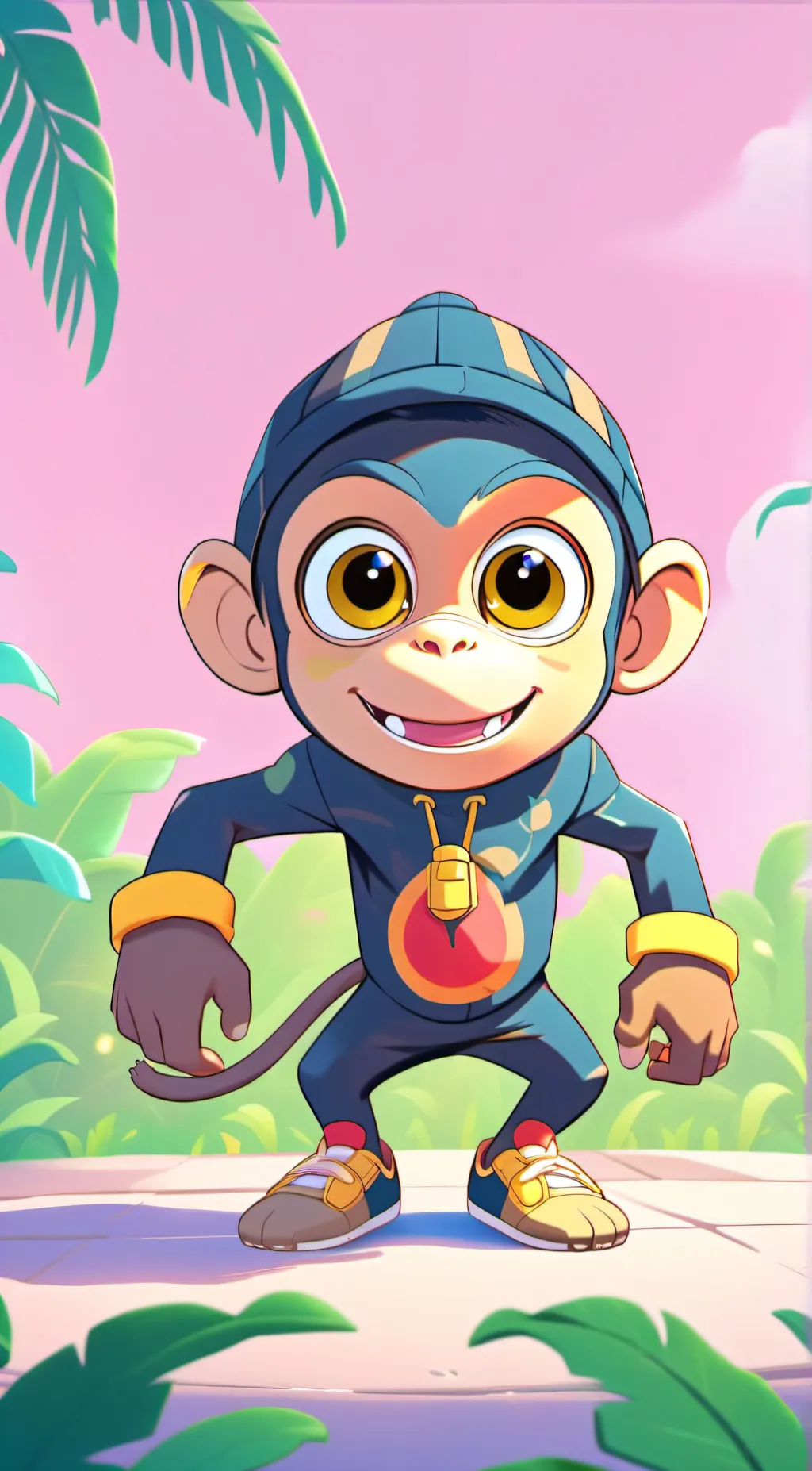 ai character: elmonkey background