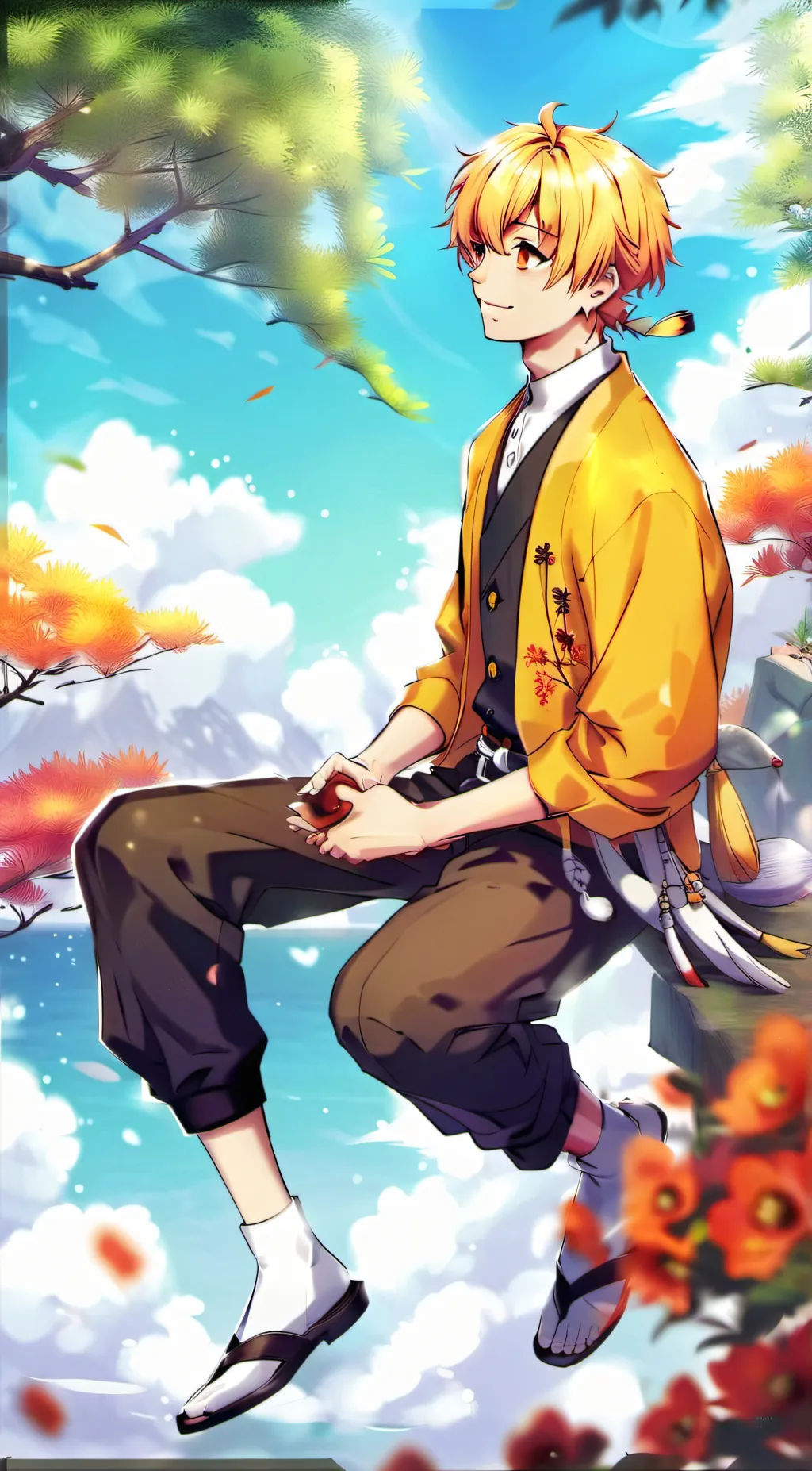 ai character: zenitsu  background