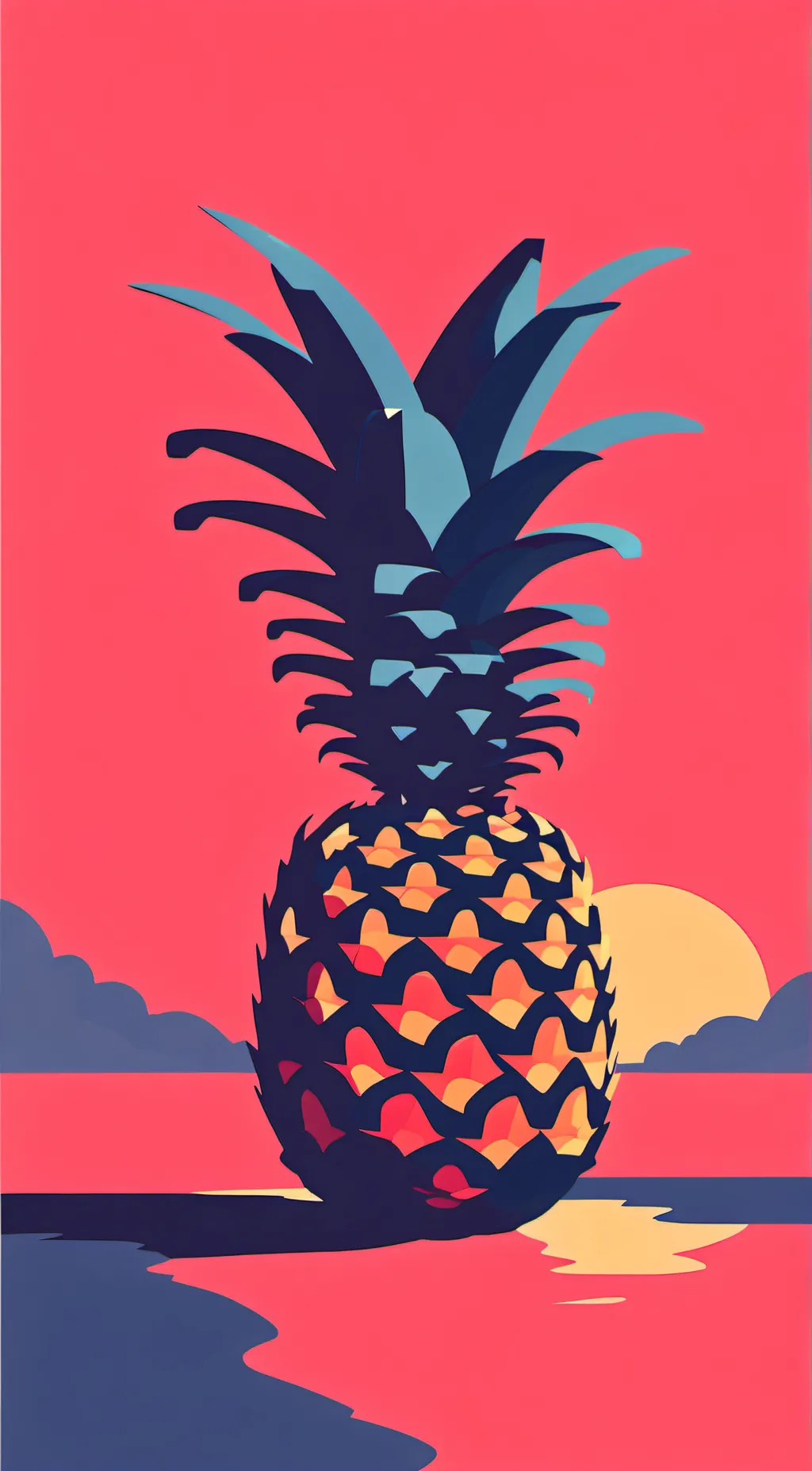 ai character: Pineapple  background