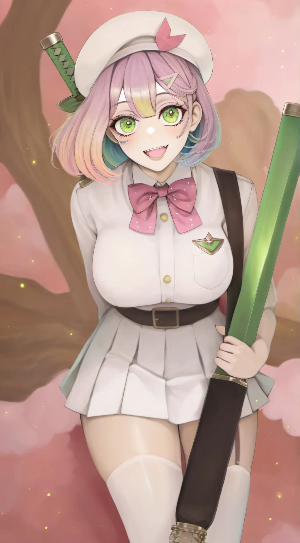 ai character: mitsuri kanroji  background