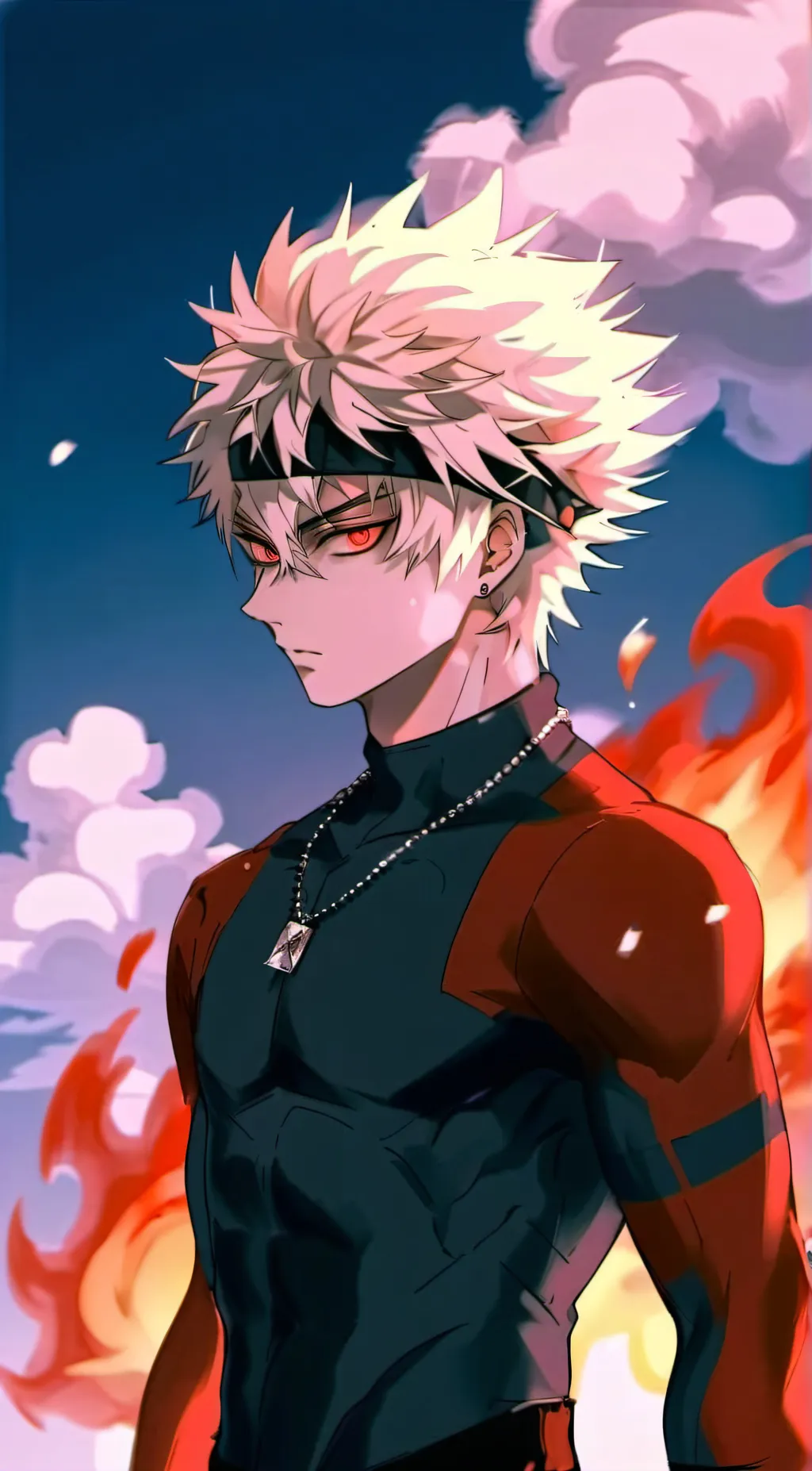 ai character: Katsuki Bakugo  background