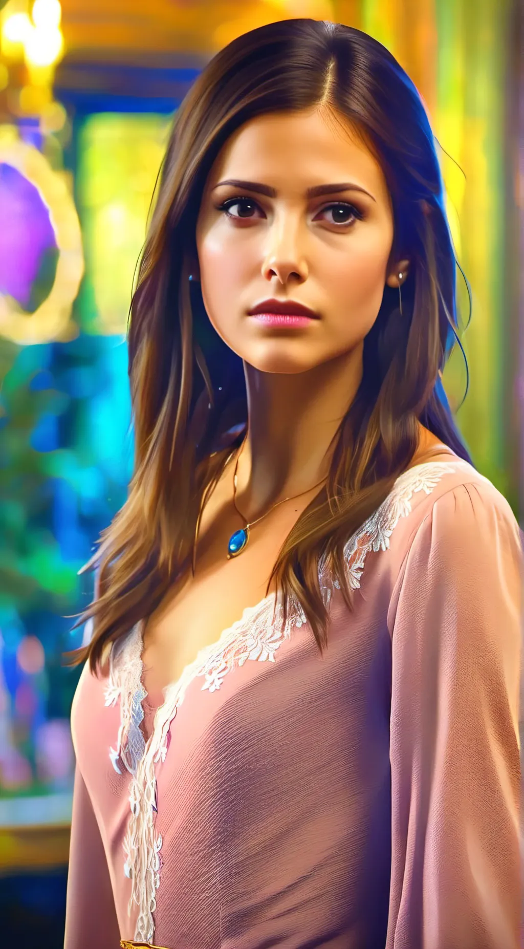 ai character: Elena Gilbert  background