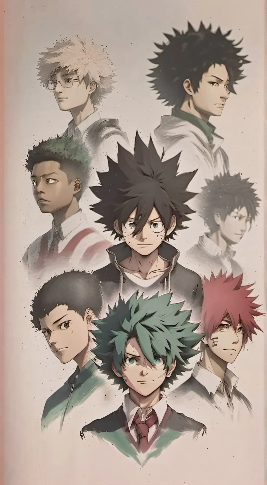 ai character: Mha class 1a background