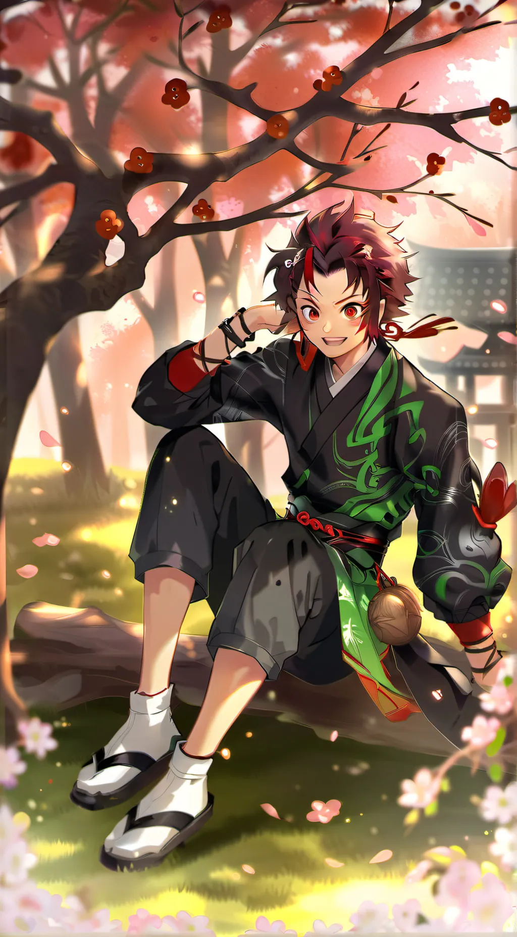 ai character: Tanjiro  background