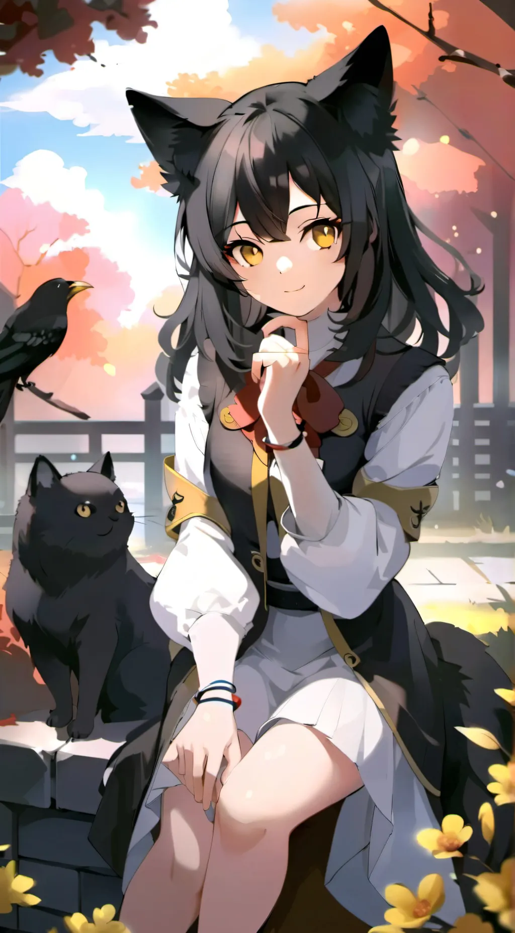 ai character: Stray neko (Eva) background