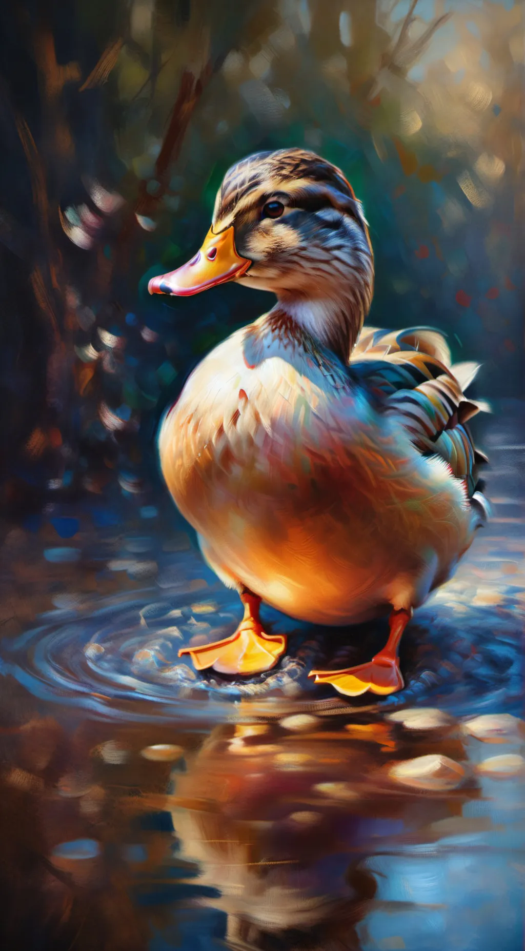 ai character: duck background