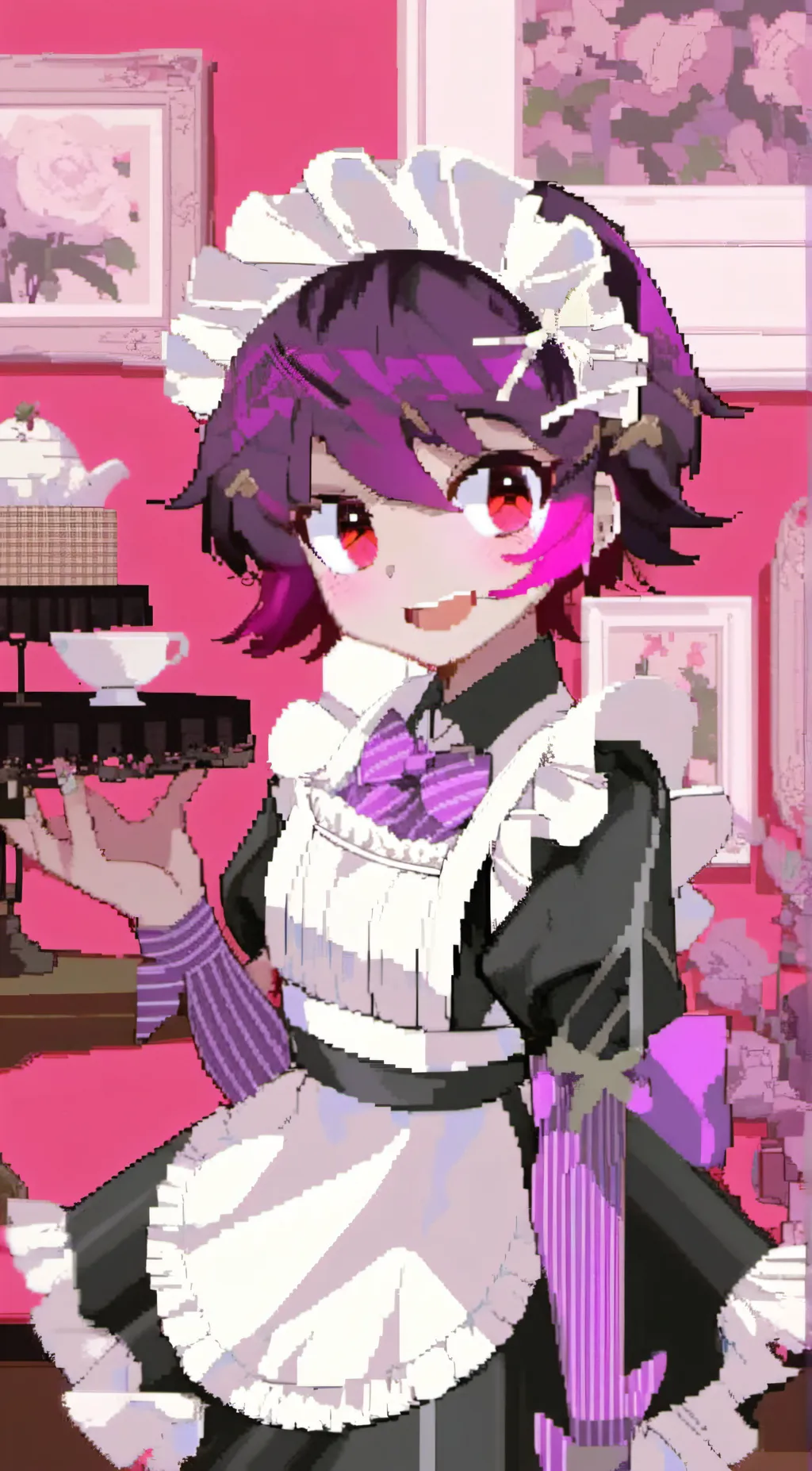 ai character: na-hun in dress. background
