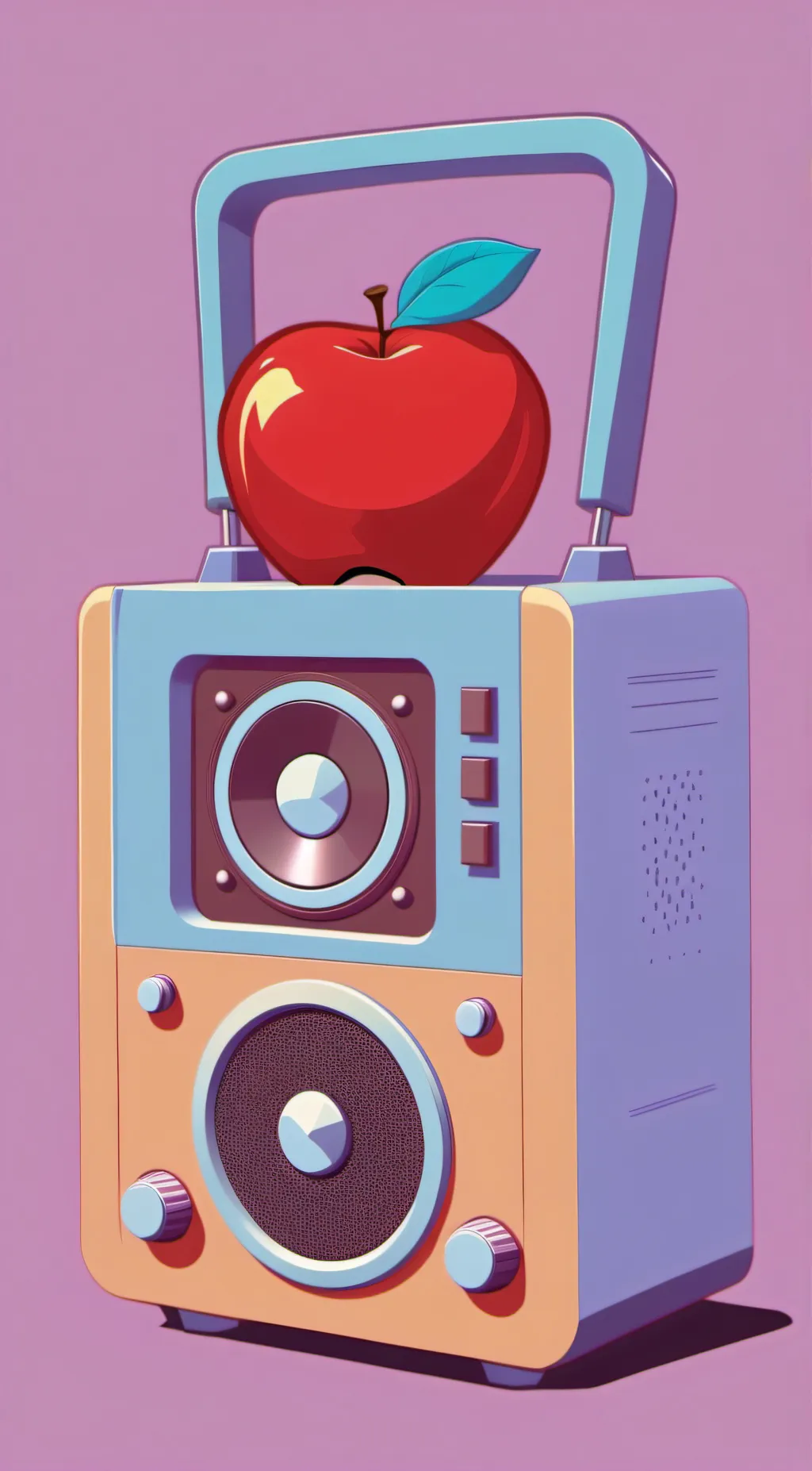 ai character: Radioapple! background