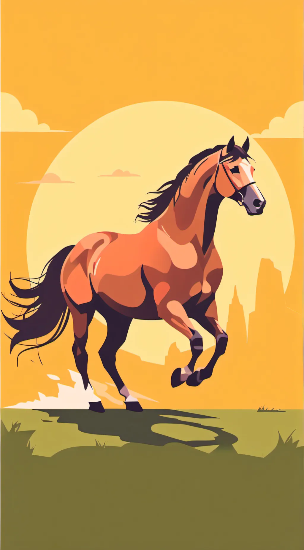 ai character: FAT HORSE  background