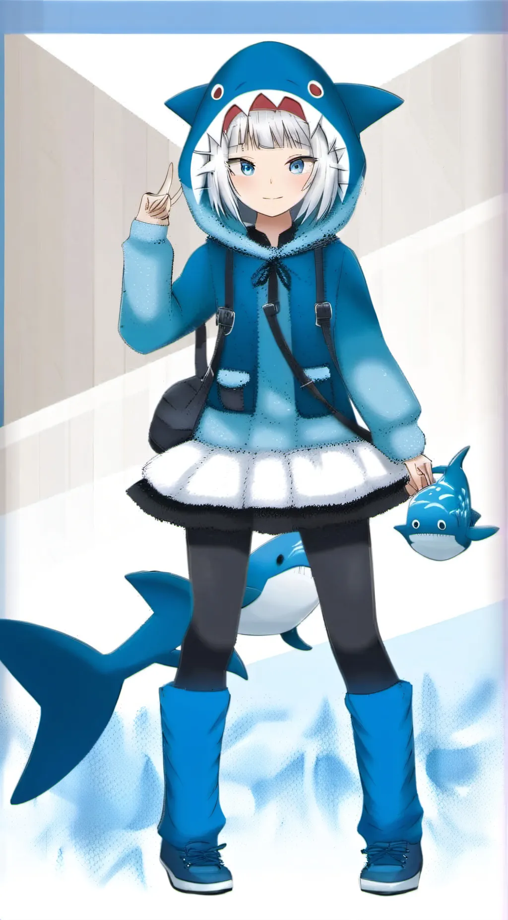 ai character: Gawr Gura background