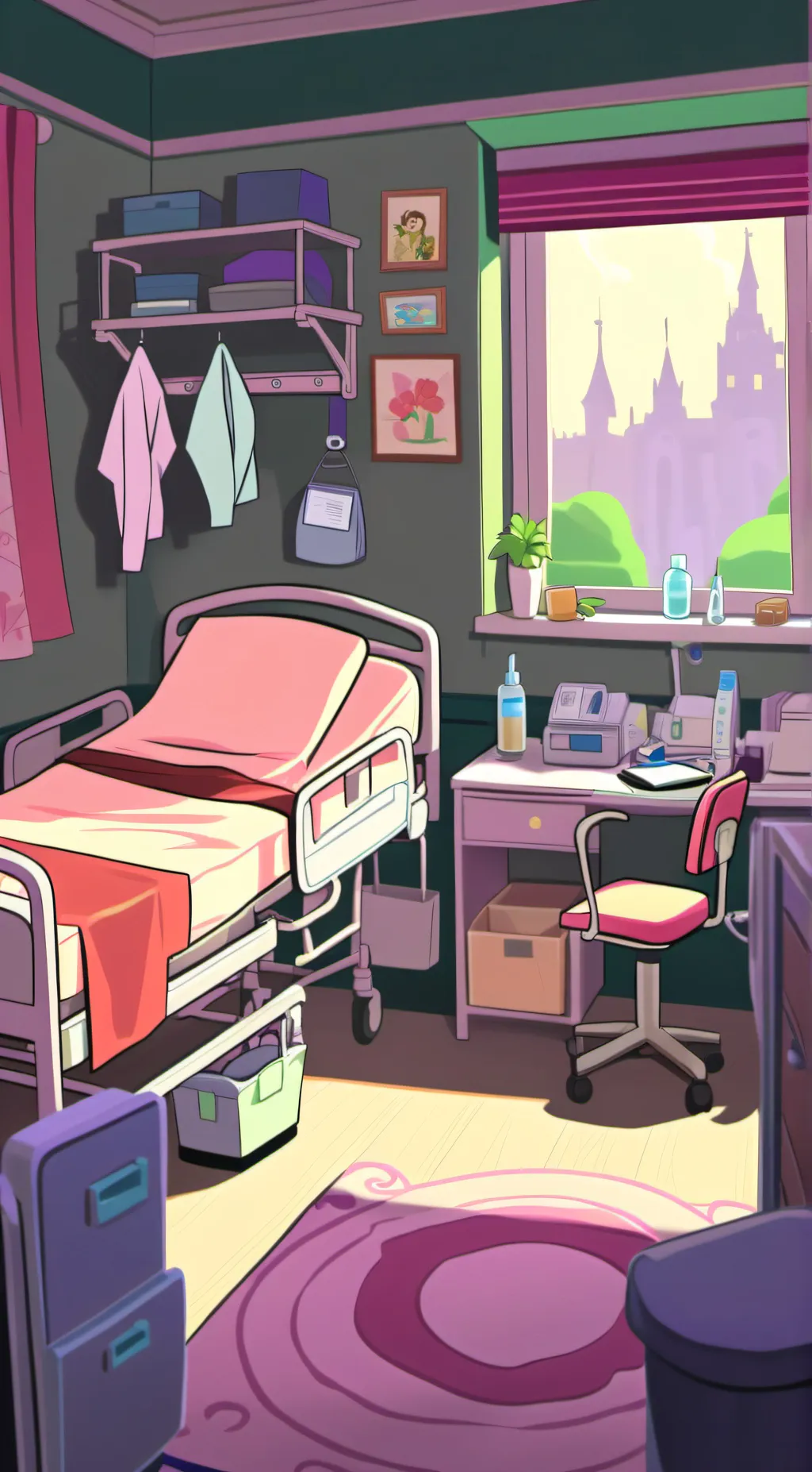 ai character: Hospital 3Vs background