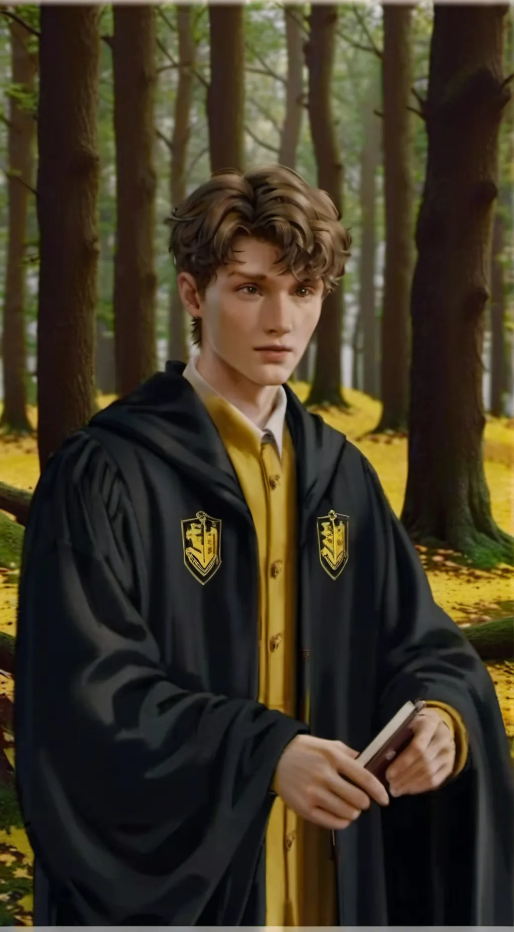 ai character: Newt Scamander background