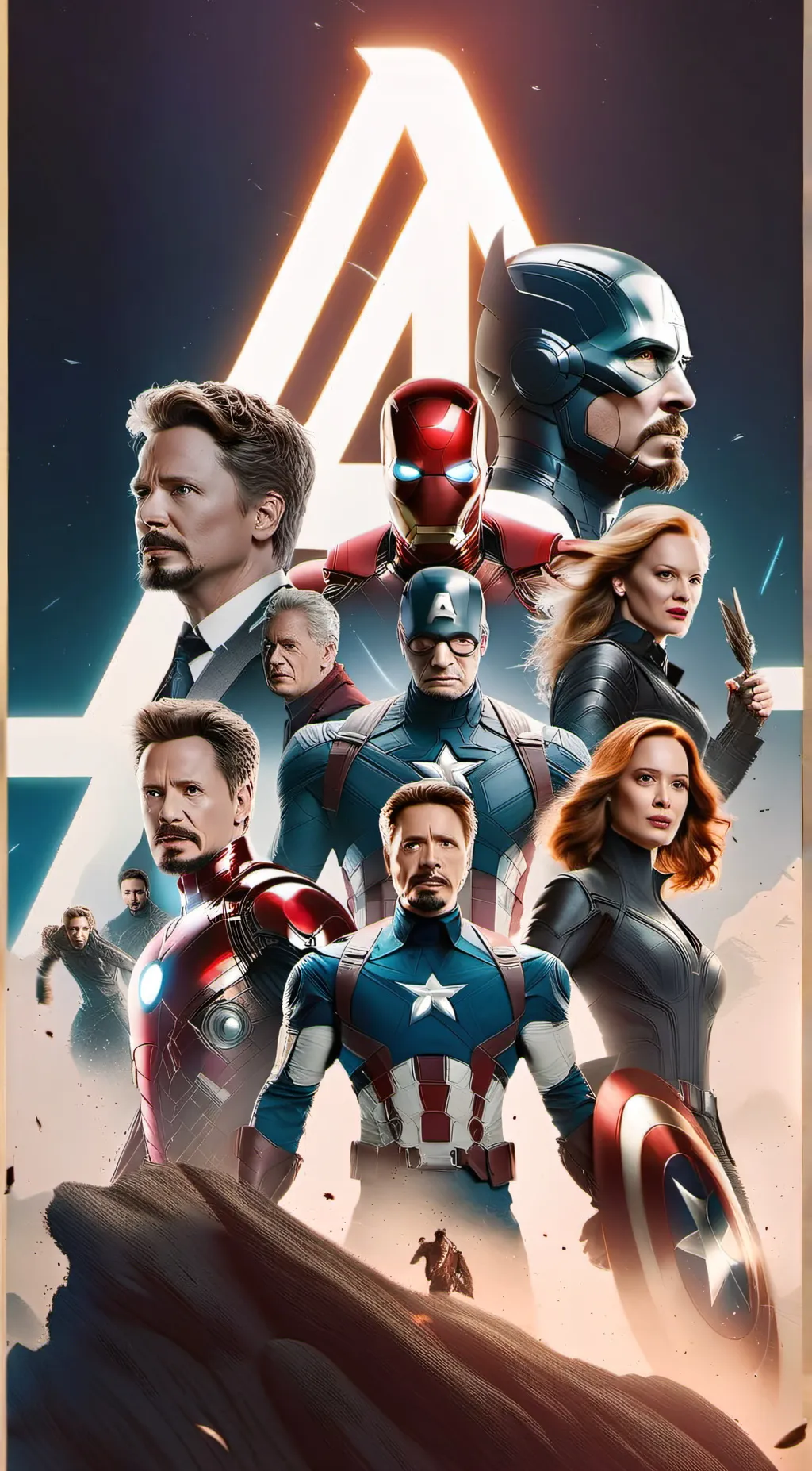 ai character: The Avengers background
