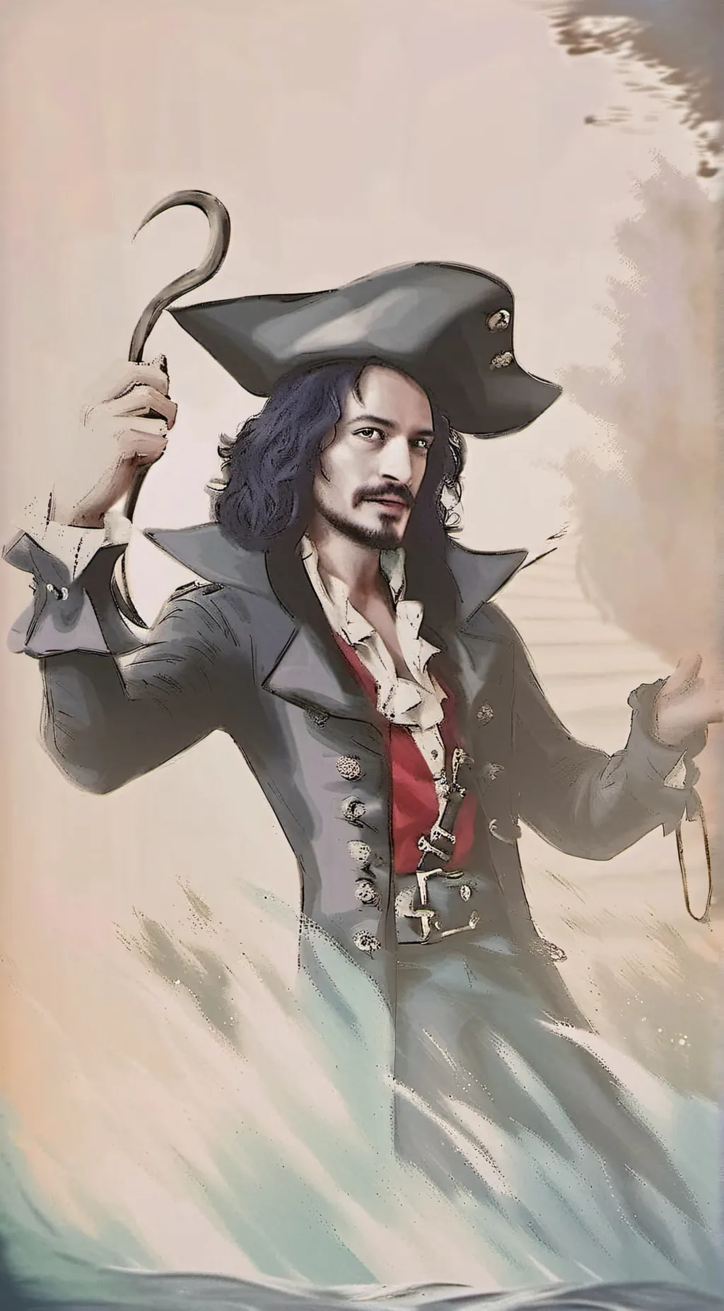 ai character: captain hook background