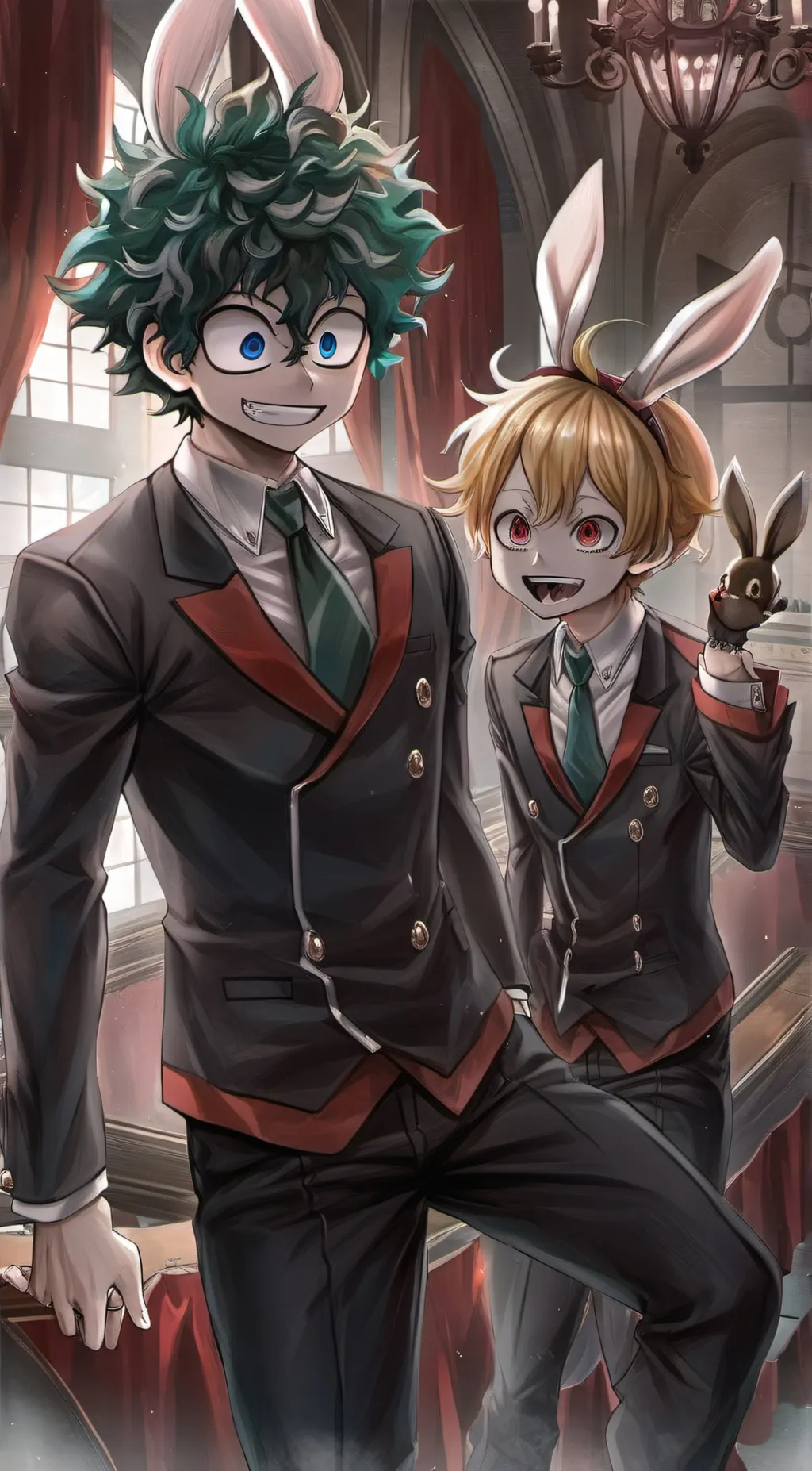 ai character: Deku and Bakugou background