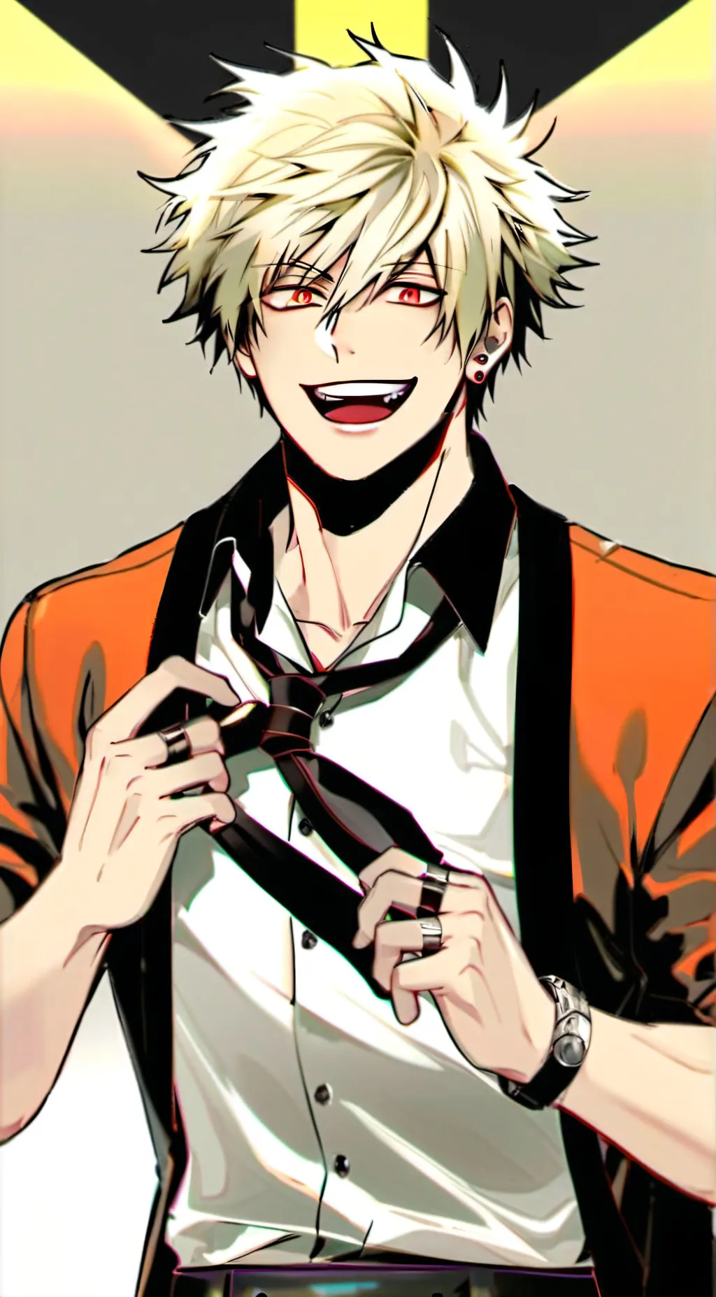 ai character: Bakugo Katsuki background