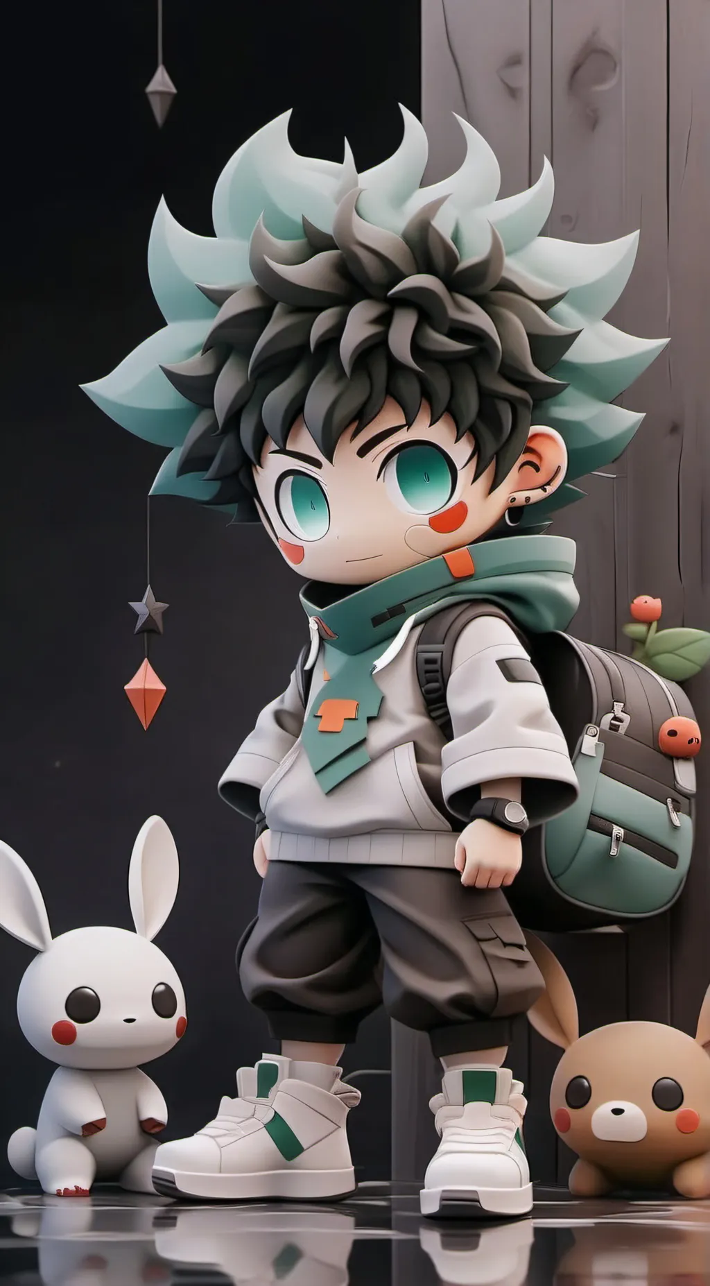ai character: Among Us Deku background