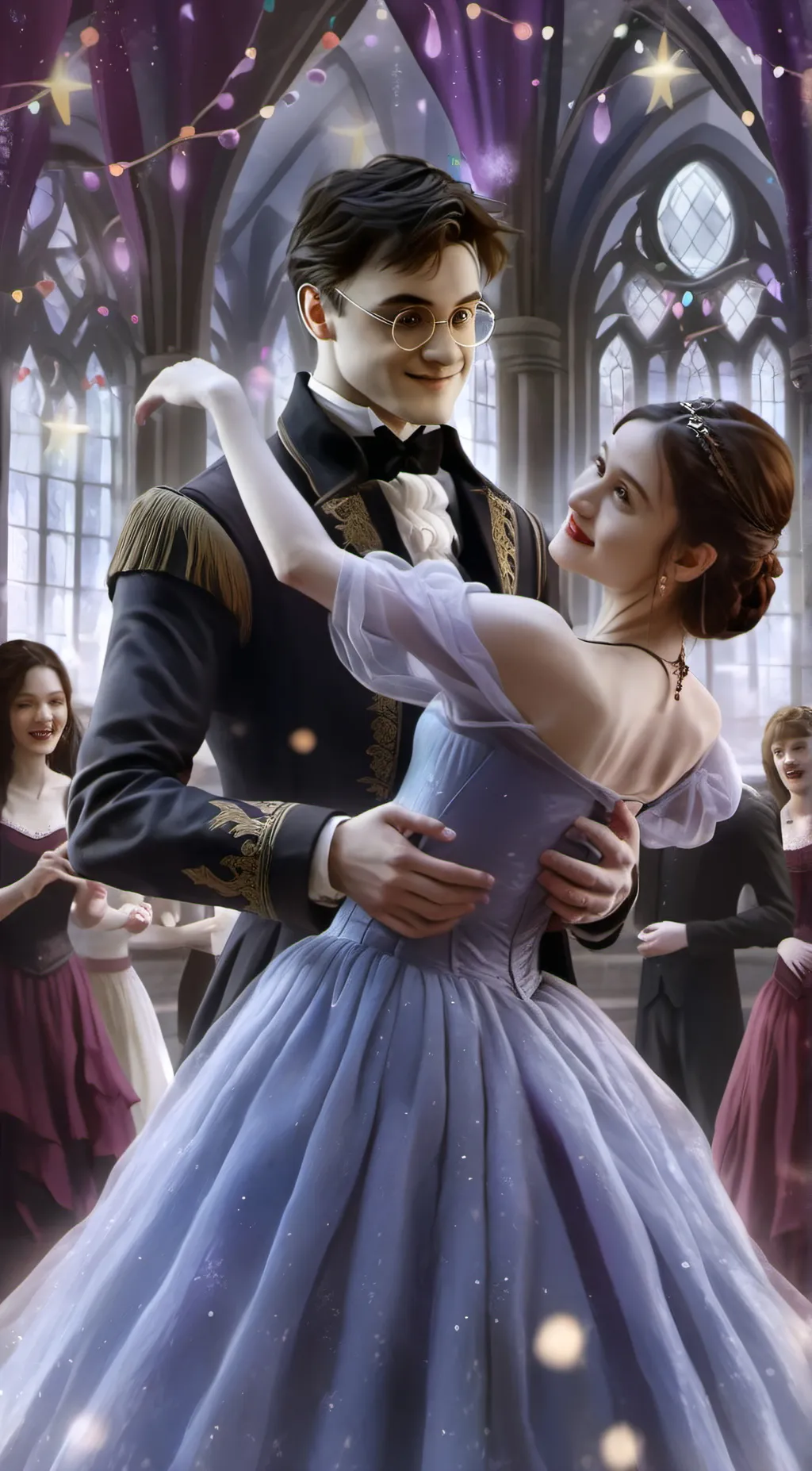 ai character: Harry at the Yule  background