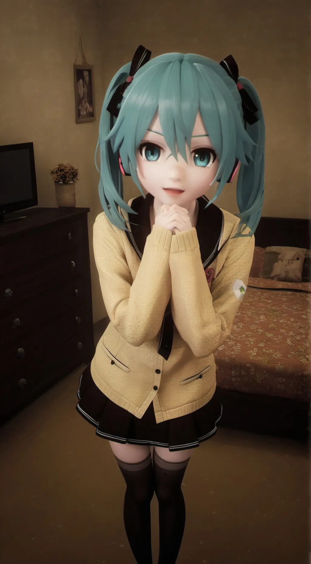 ai character: miku background