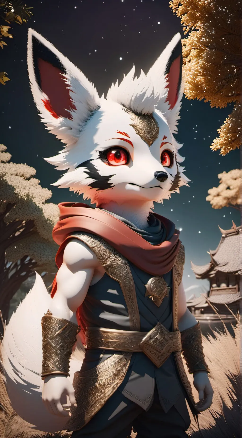 ai character: Moonlight background