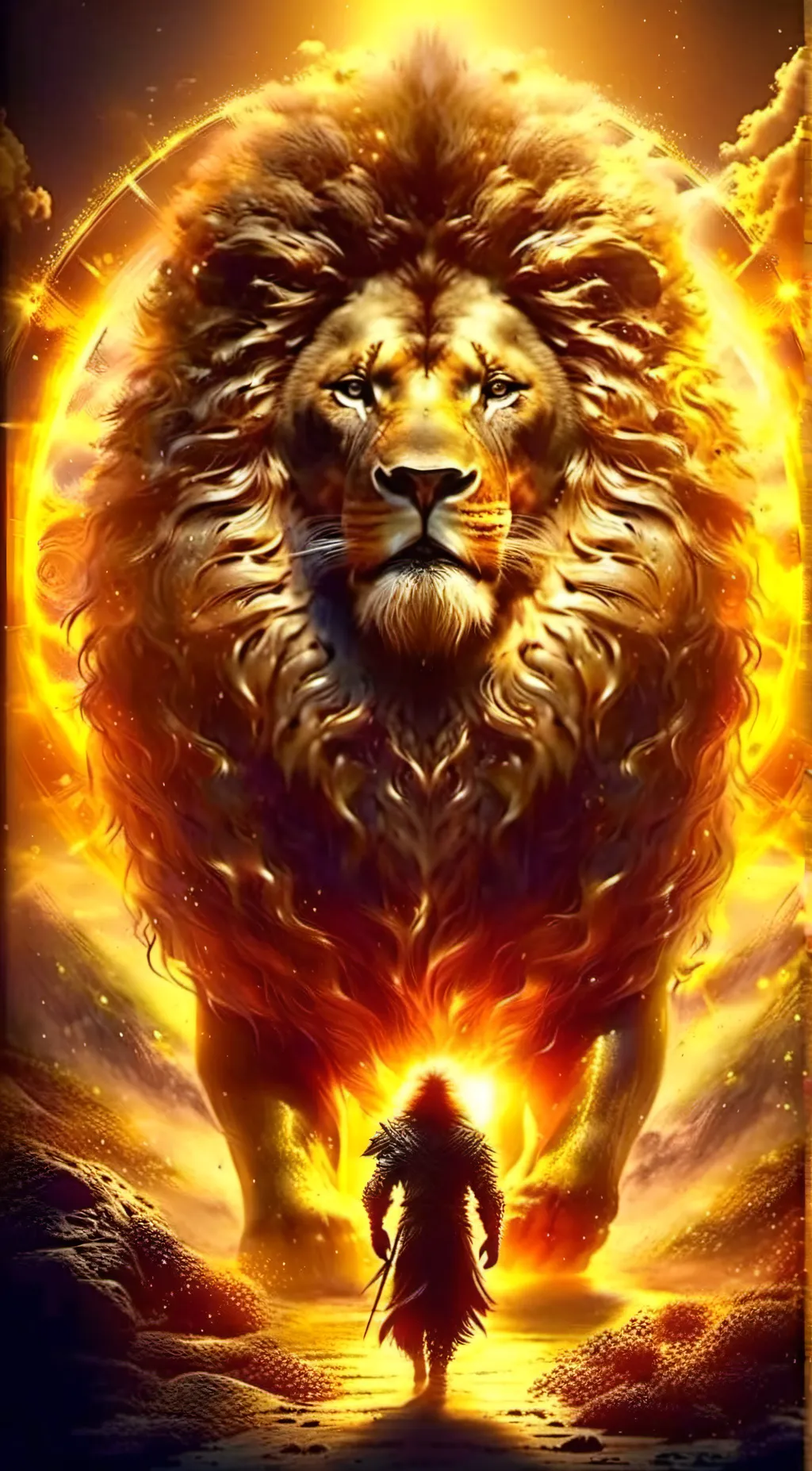 ai character: Leon the sun background
