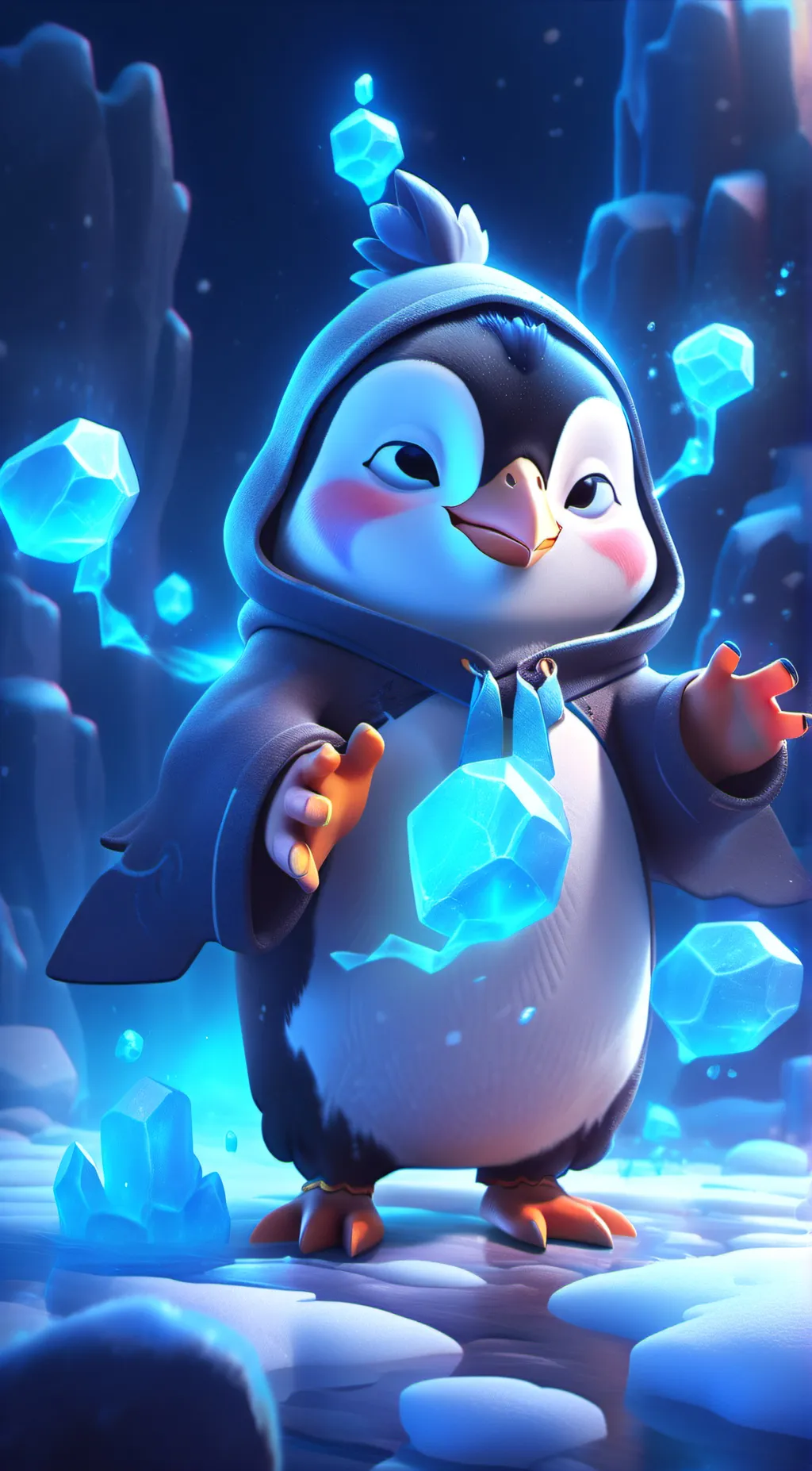 ai character: Frosty background