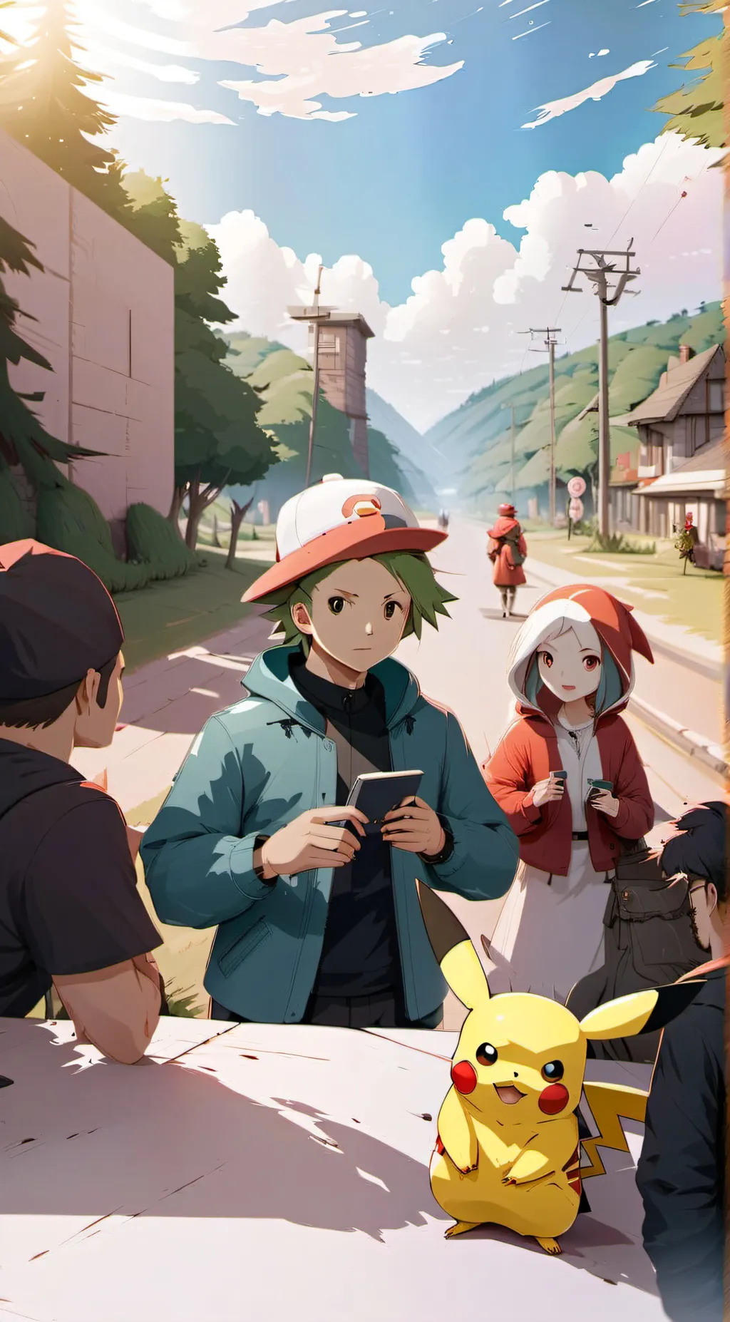 ai character: Pikachu background