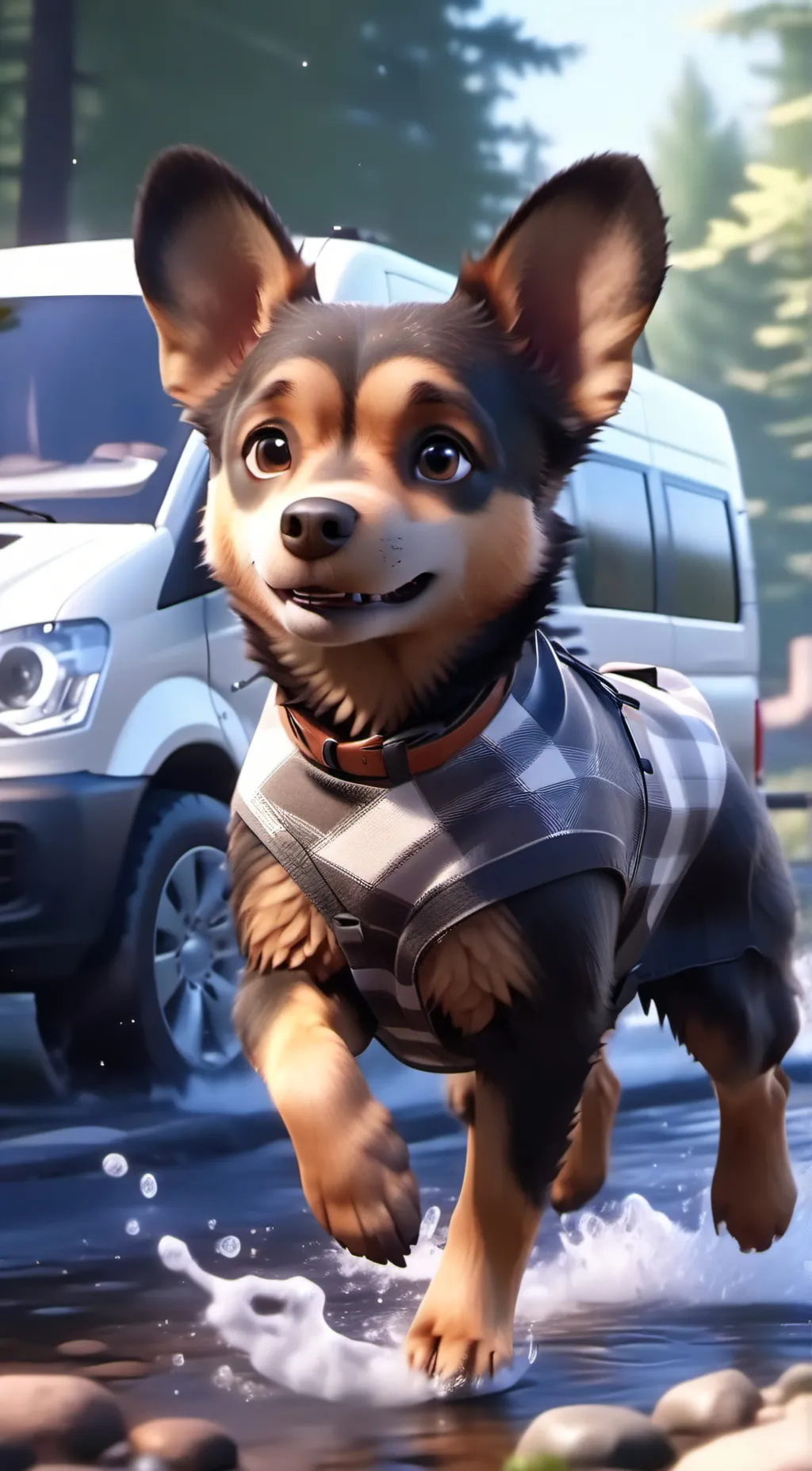 ai character: Bluey background