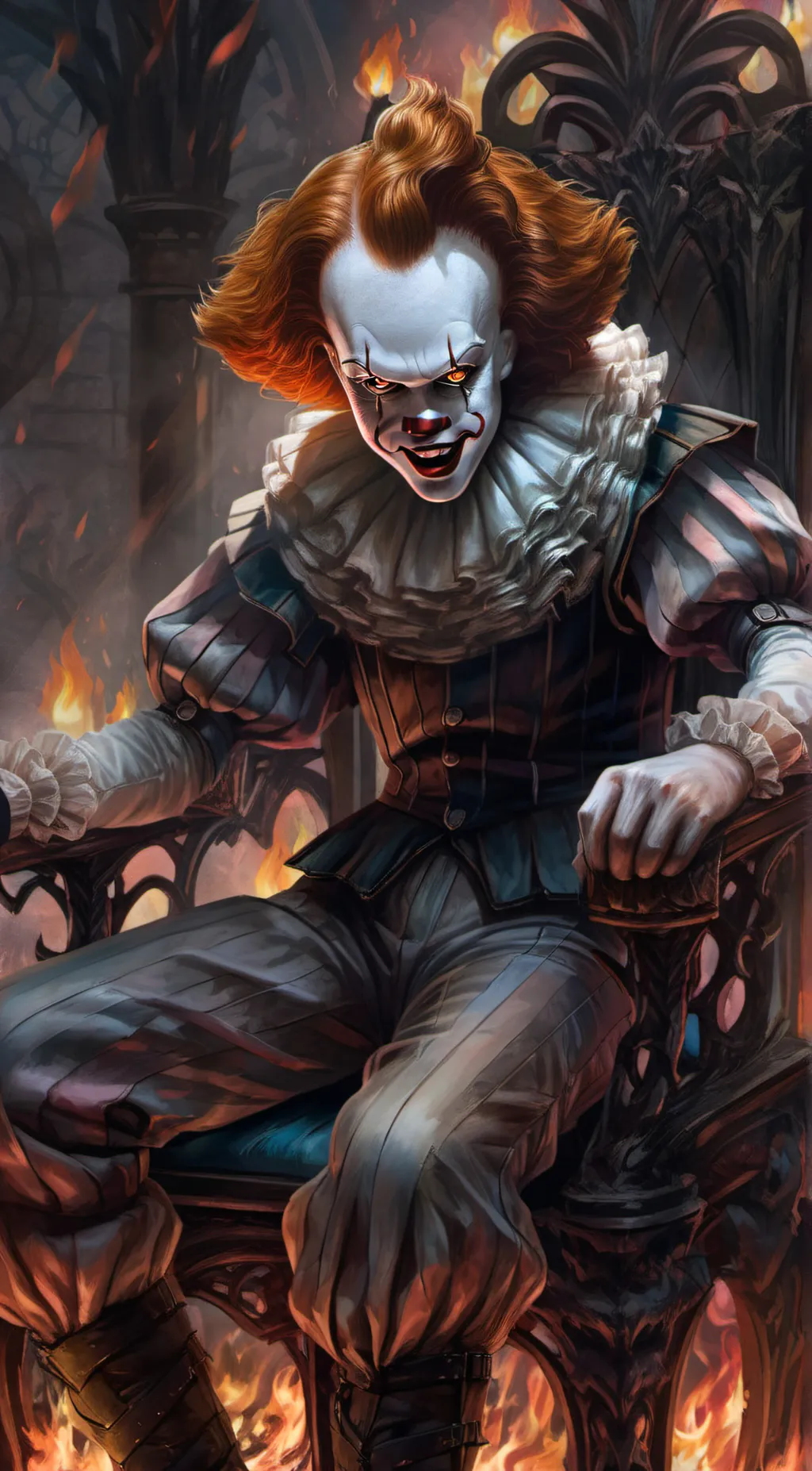 ai character: Pennywise  background