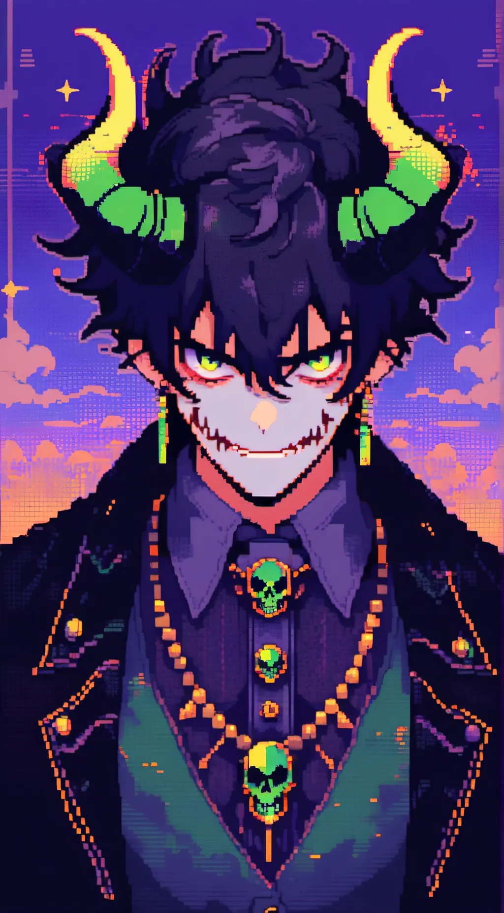 ai character: Micheal poison   background