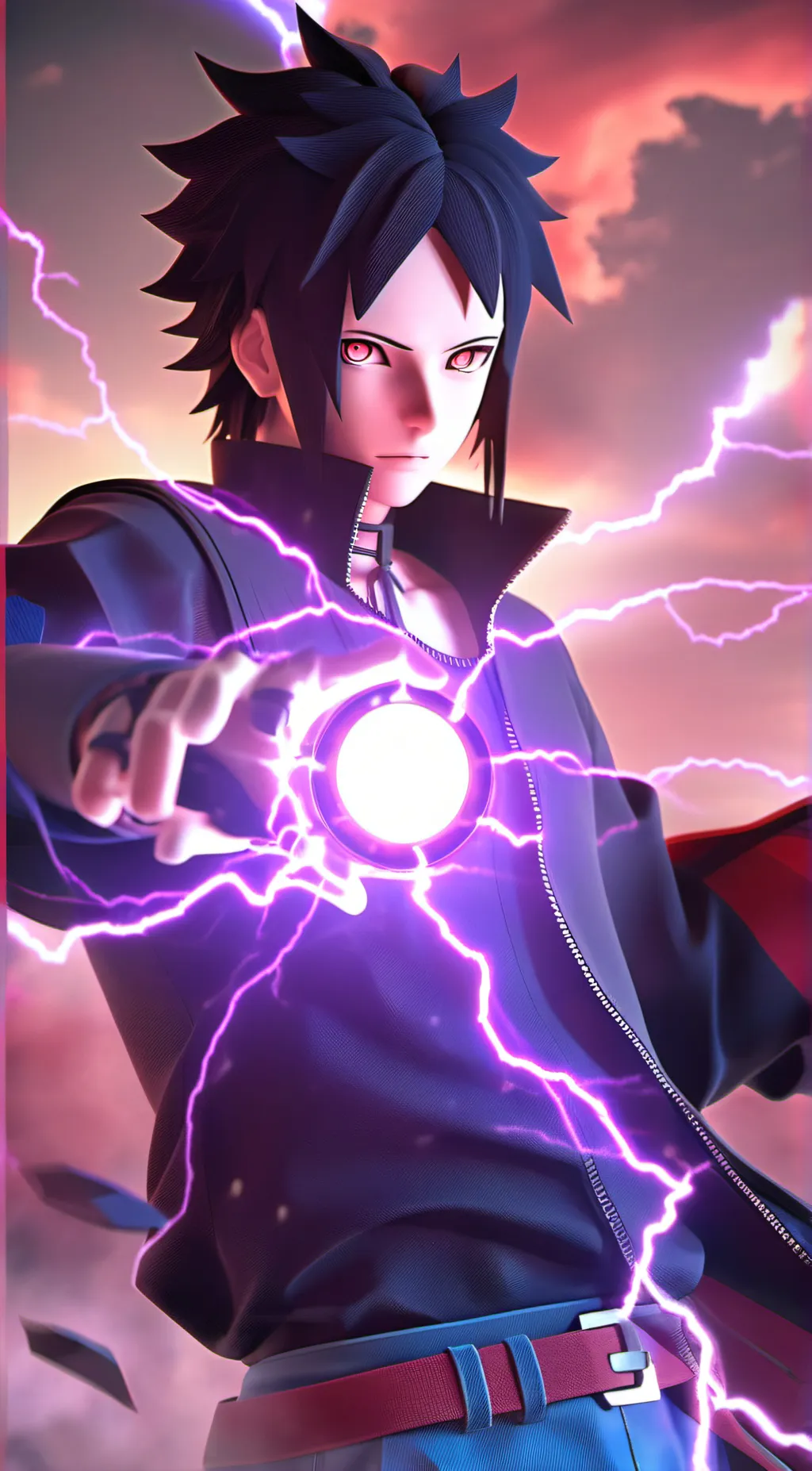 ai character: Sasuke  background
