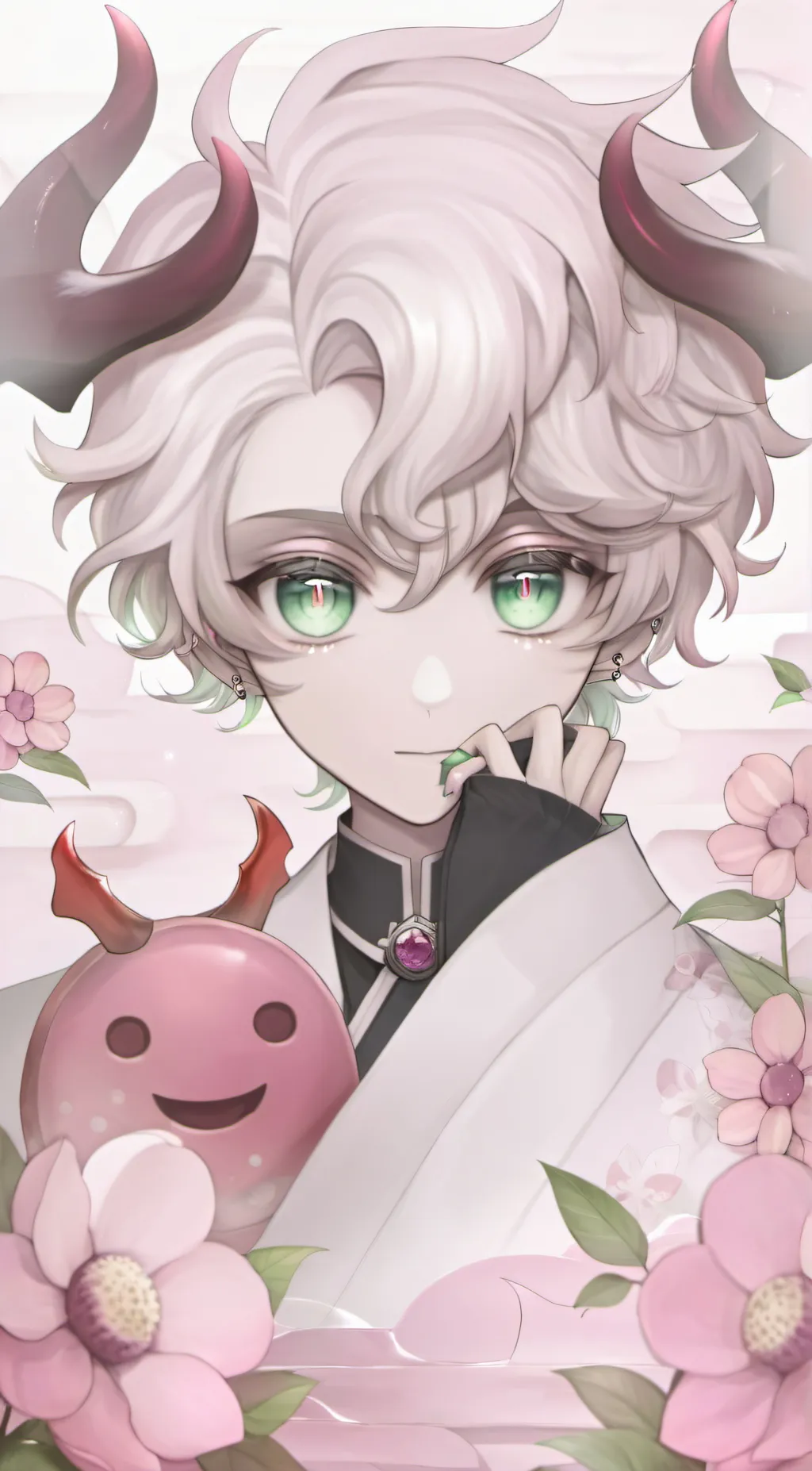 ai character: Demon Tanjiro  background