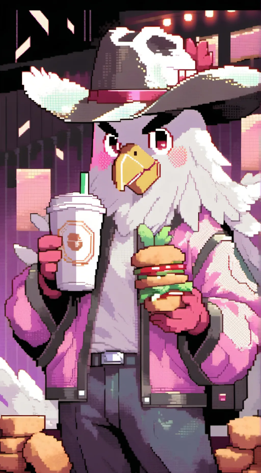 ai character: Gegagedigedagedago background