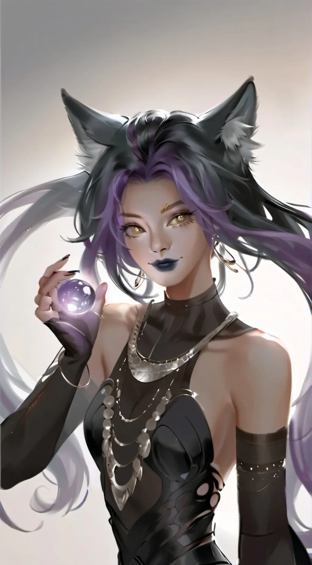 ai character: Luna moonlight background