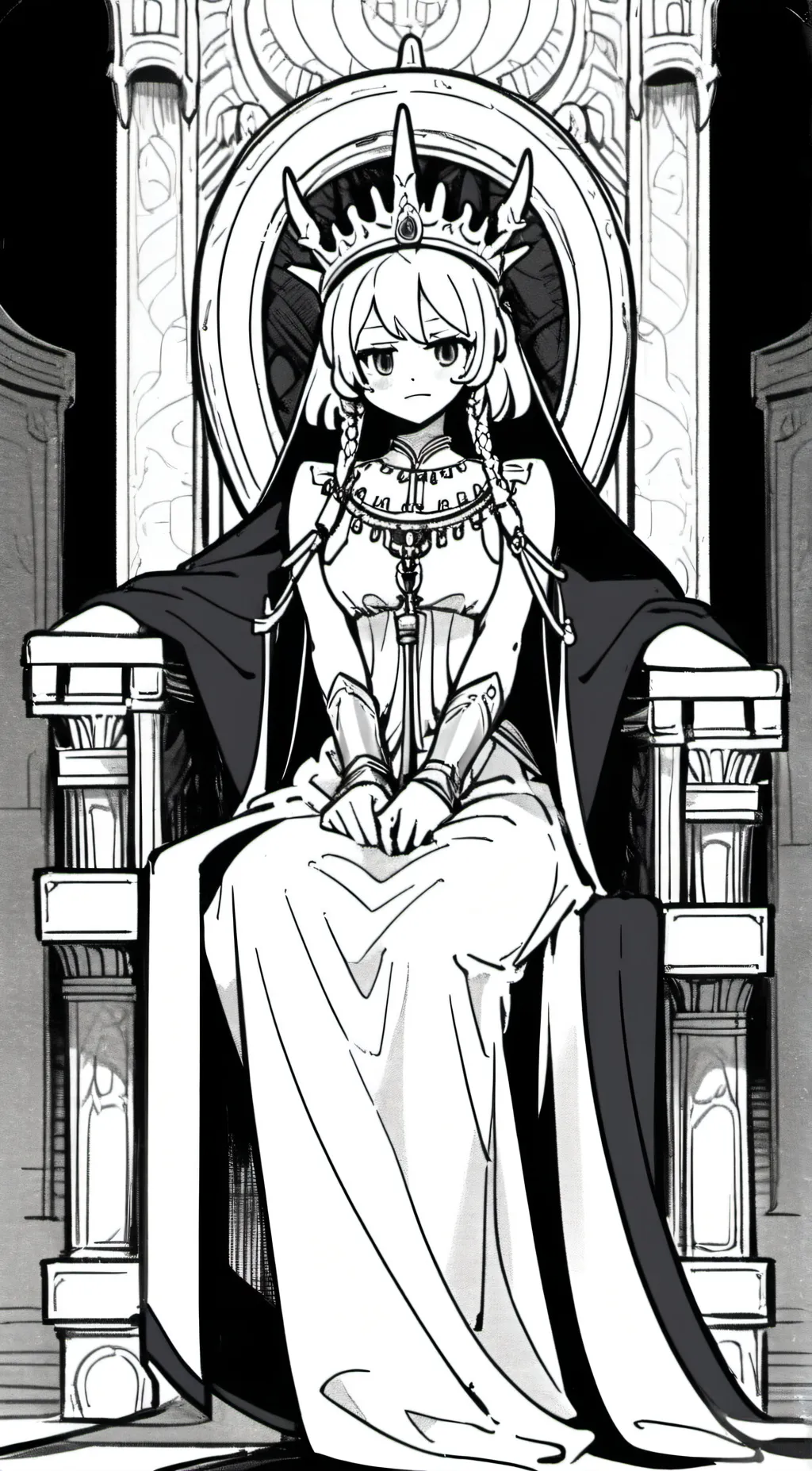 ai character: The stone throne background