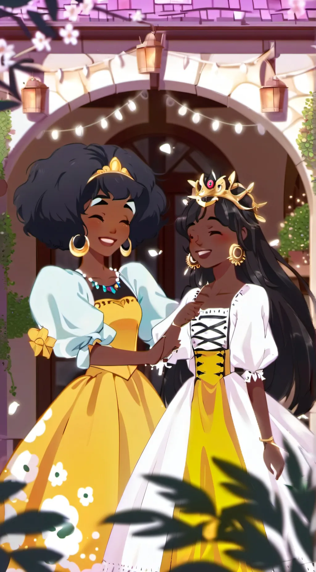ai character: Gold and goldfish  background