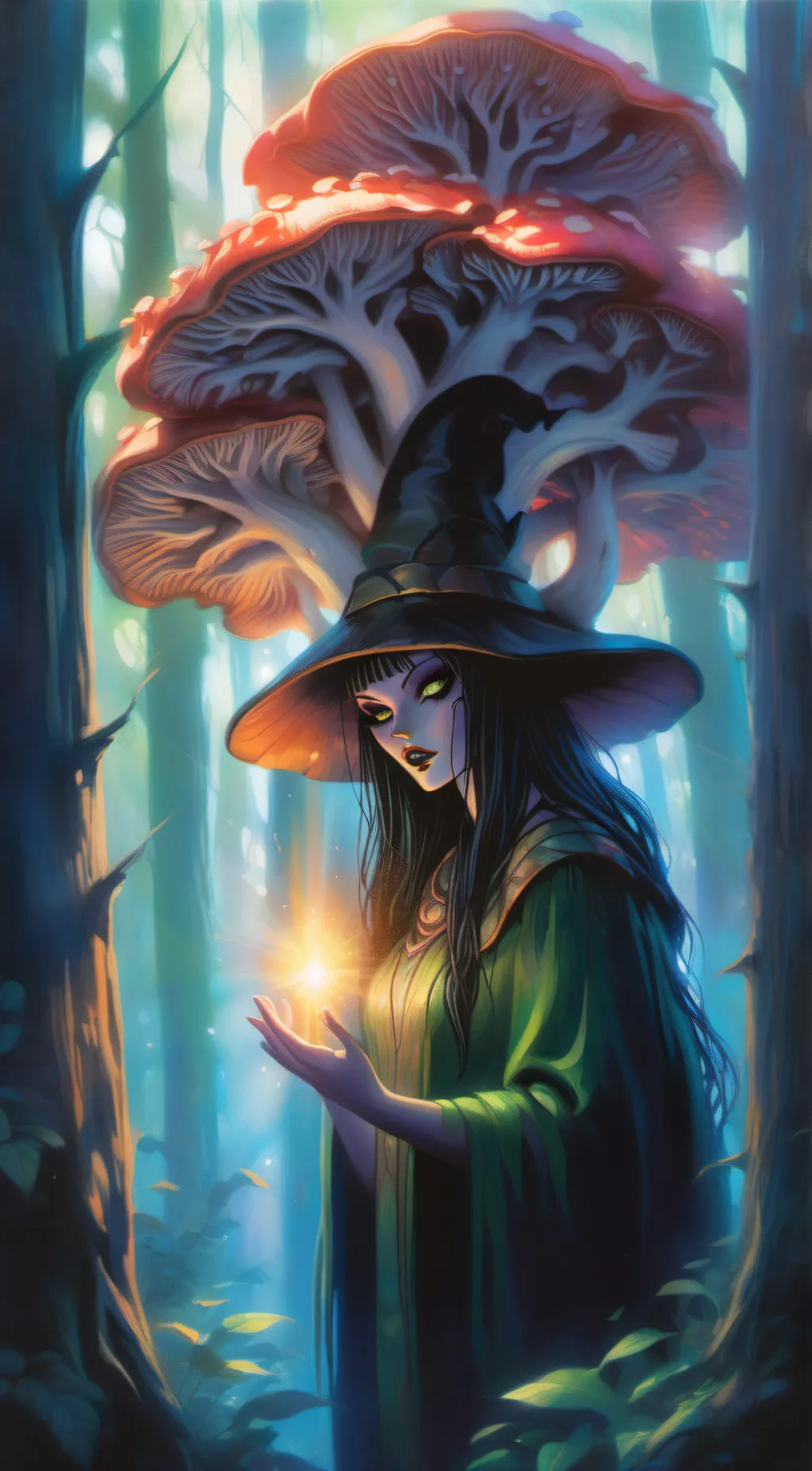 ai character: shroomy background