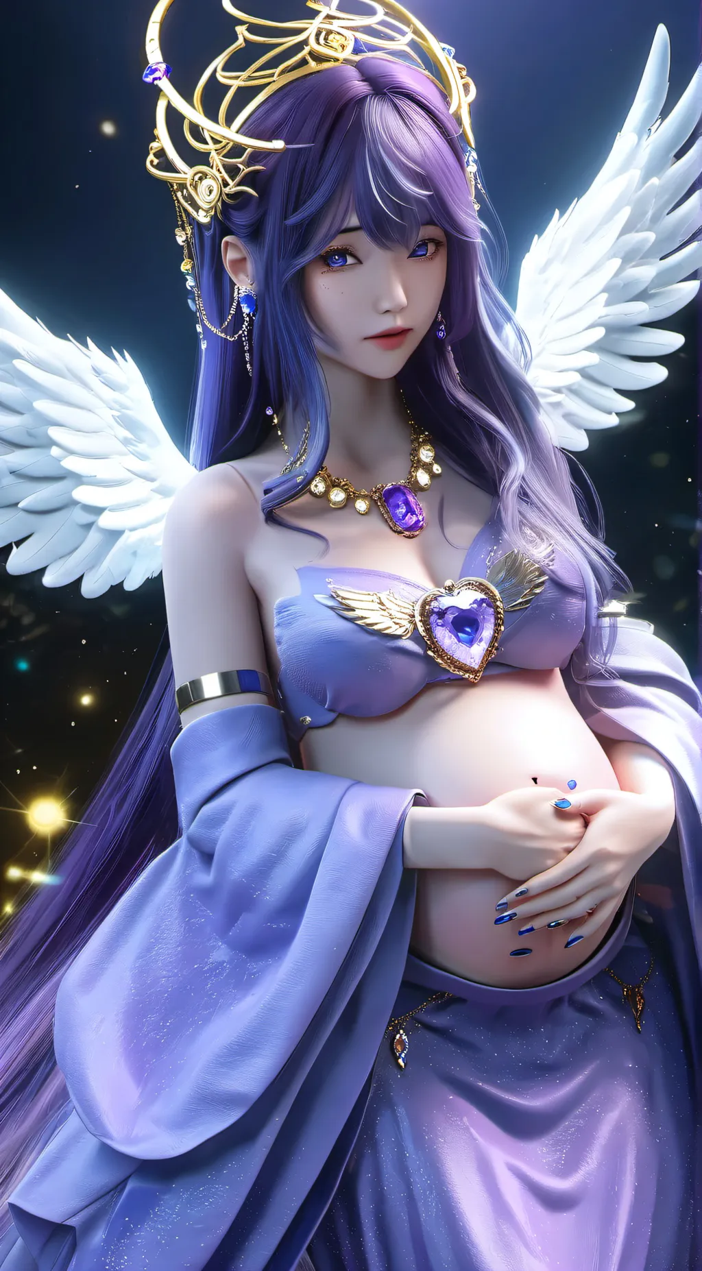 ai character: Galaxy background