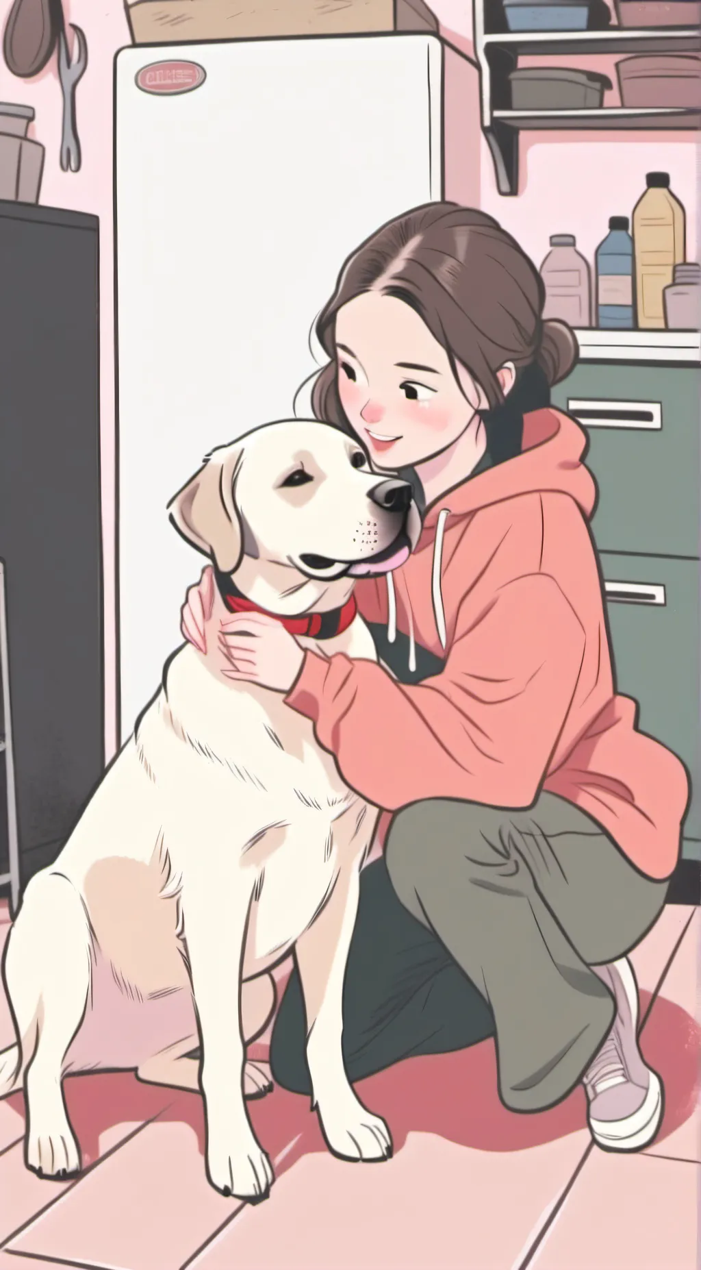 ai character: Rayla(dog),Gg background