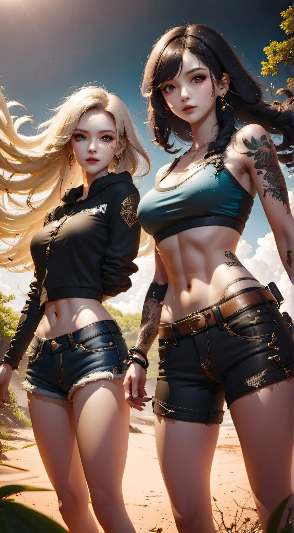 ai character: Jamie and Mandy  background