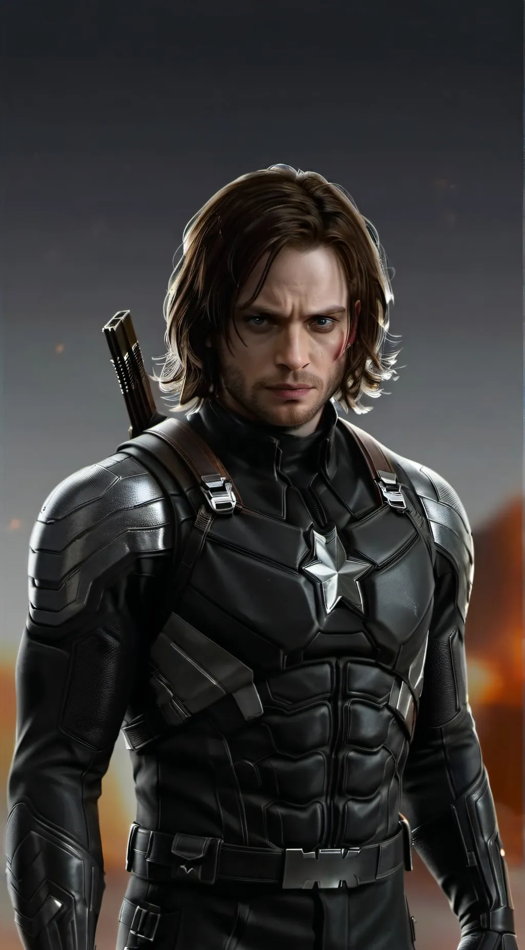 ai character: Bucky Barnes background