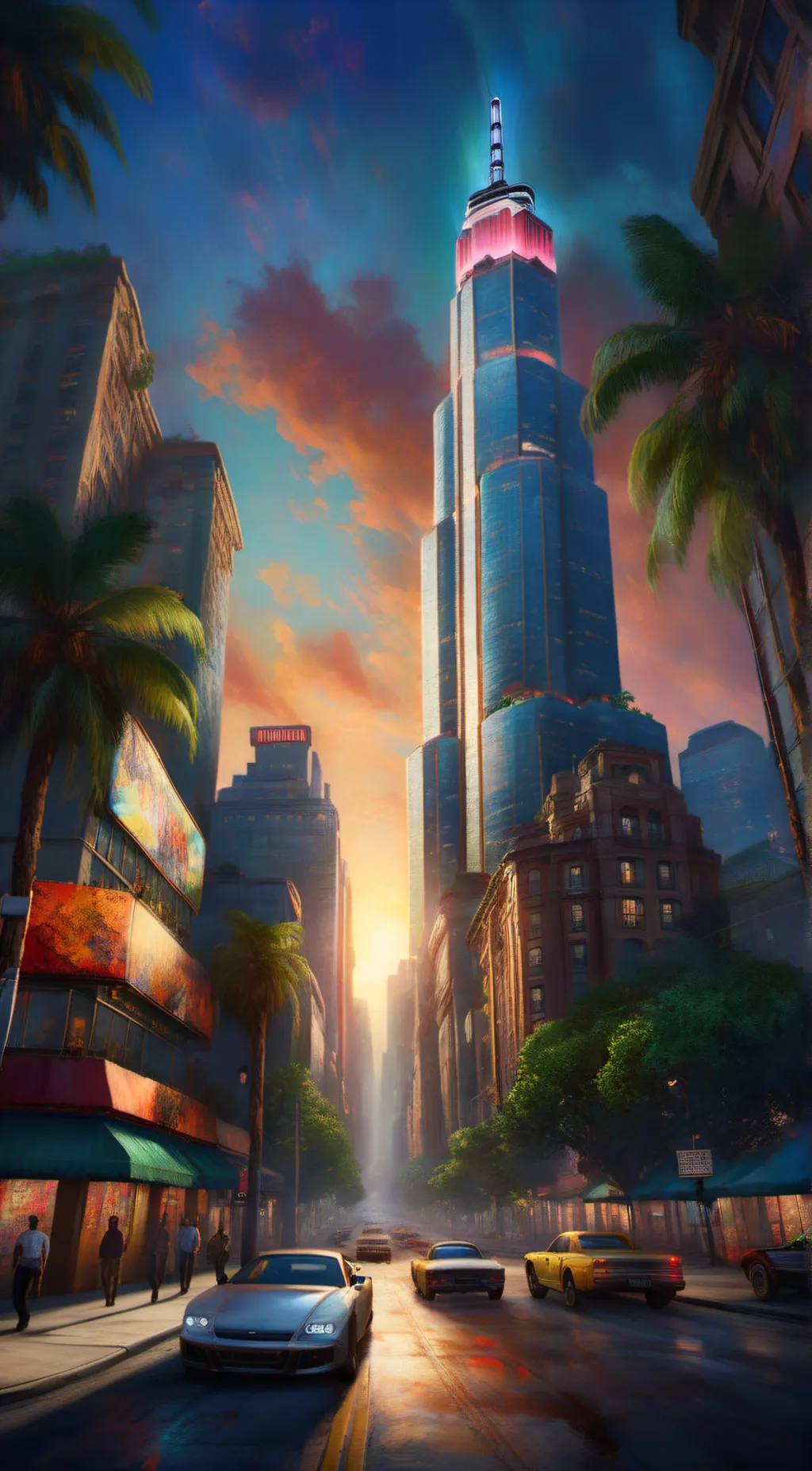 ai character: Los Santos (GTA V) background